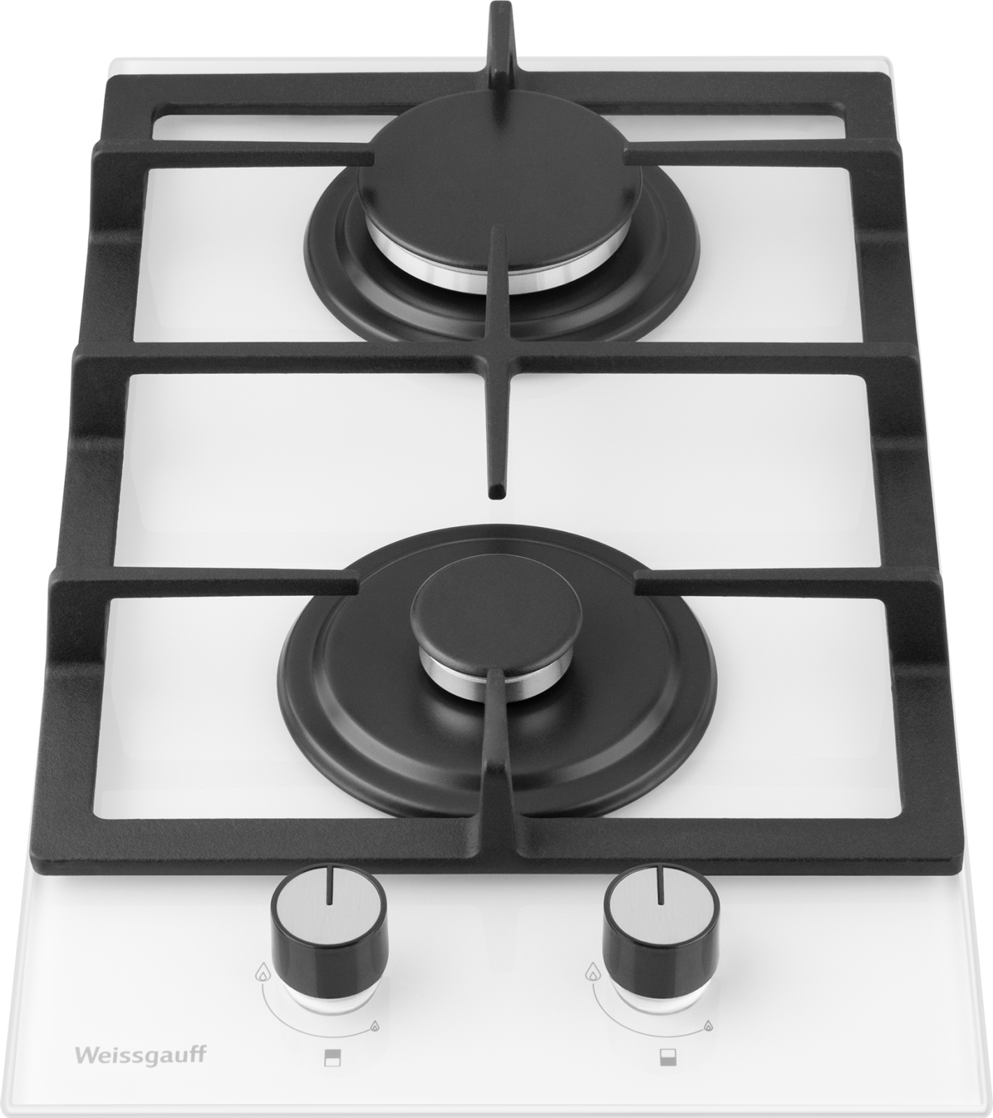Изображение товара Газовая варочная панель Weissgauff HGG 320 WGV 32 см 2 конфорки цвет белый 683380