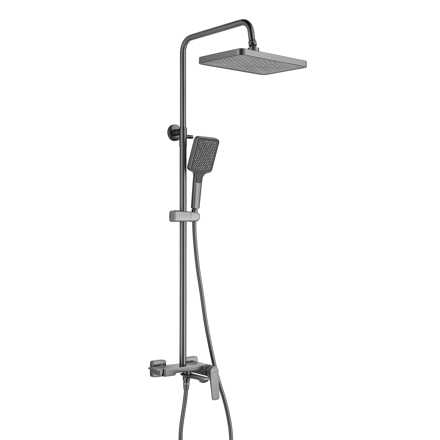 Изображение товара Душевая система SHEVANIK S4226T-LM однорычажный смеситель цвет оружейная сталь