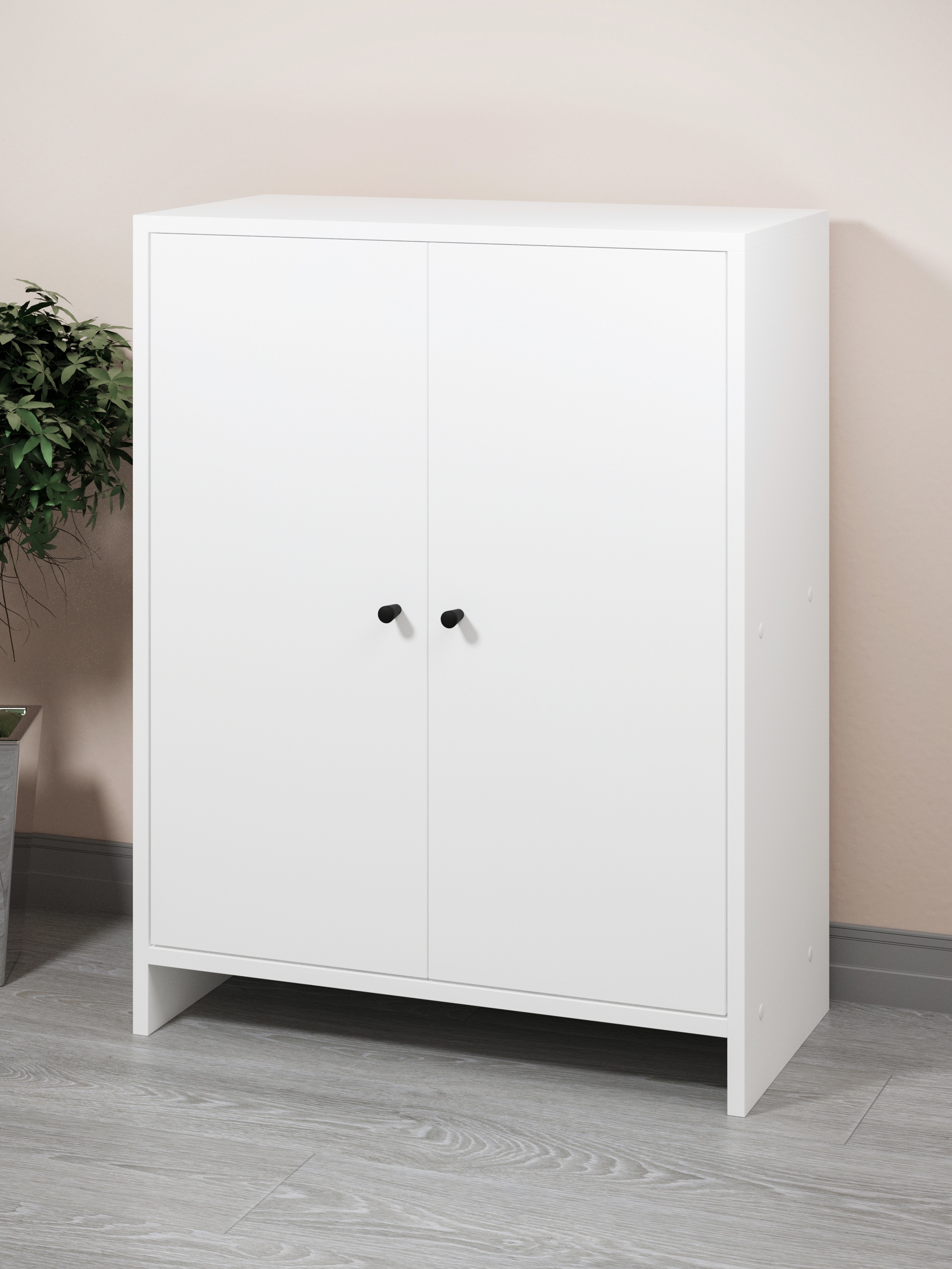 Изображение товара Комод Атмосфера Квадро 60x30x78 см белый из ЛДСП стильный и вместительный