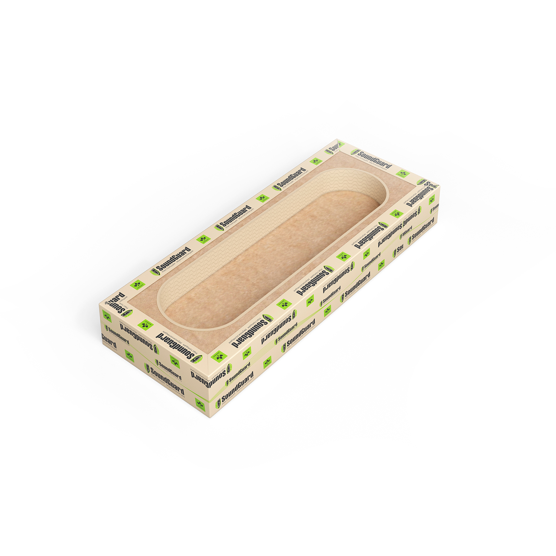 Изображение товара Подрозетник звукоизоляционный SoundGuard P-BOX 4 4-секционный 350x130x48 мм цвет коричневый
