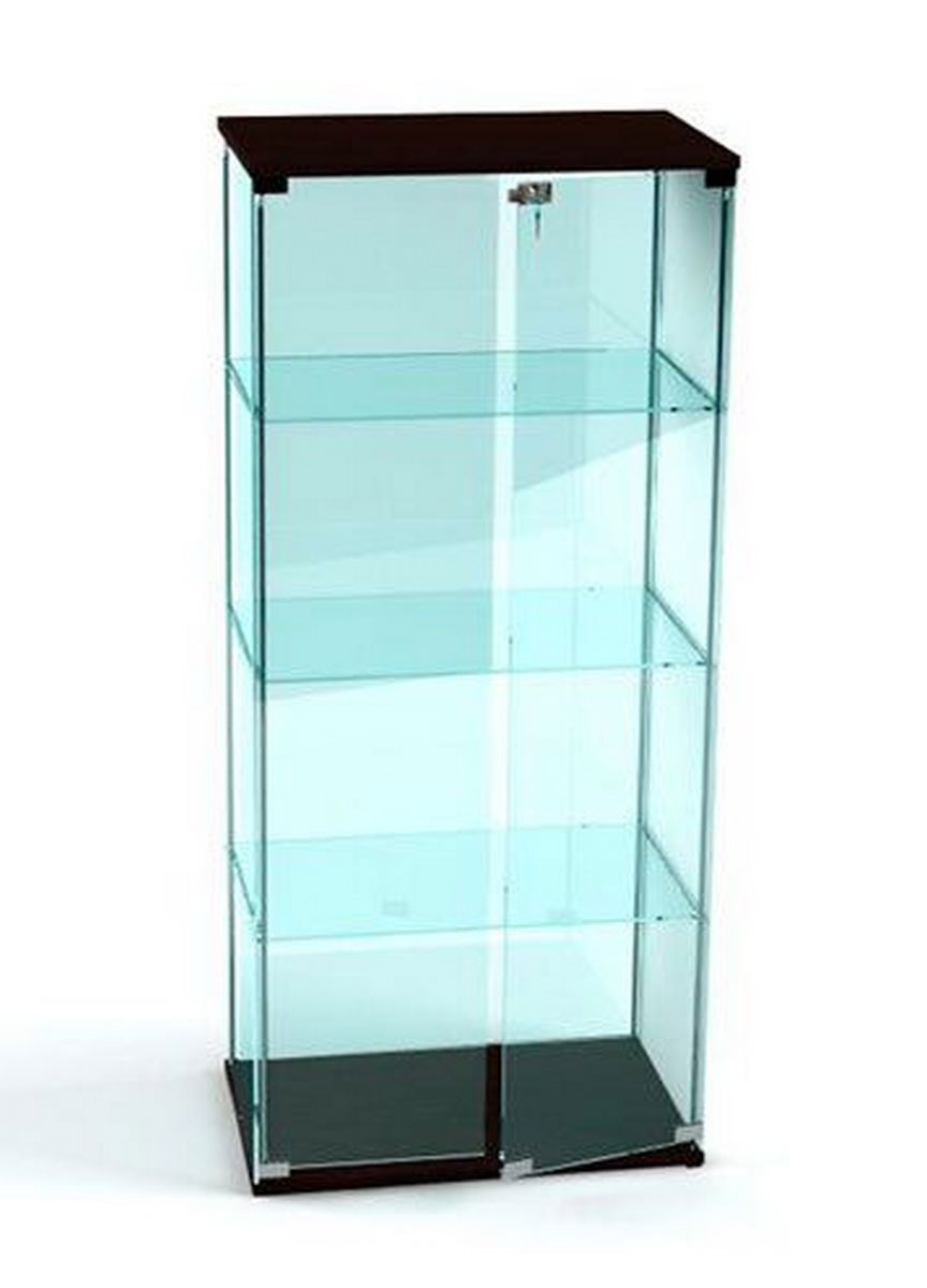 Изображение товара Шкаф-витрина универсал 68х163 см из дерева и стекла венге для дома и бизнеса
