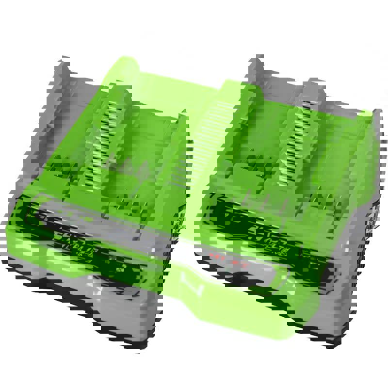 Изображение товара Зарядное устройство Greenworks G24X2UC2 в комплекте с перчатками