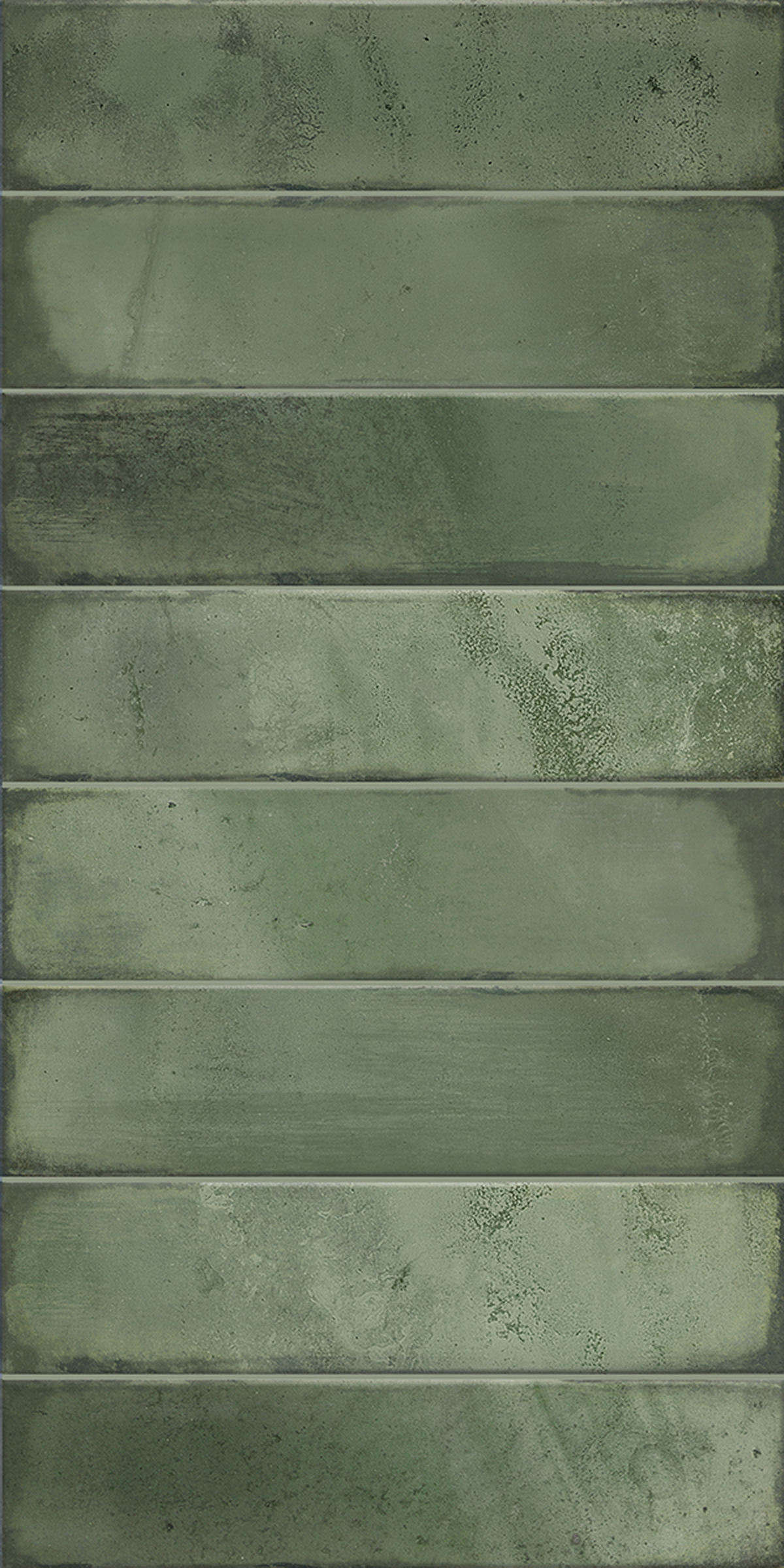 Изображение товара Керамическая настенная плитка AZORI Bricks Green 63x31,5 см глянцевая