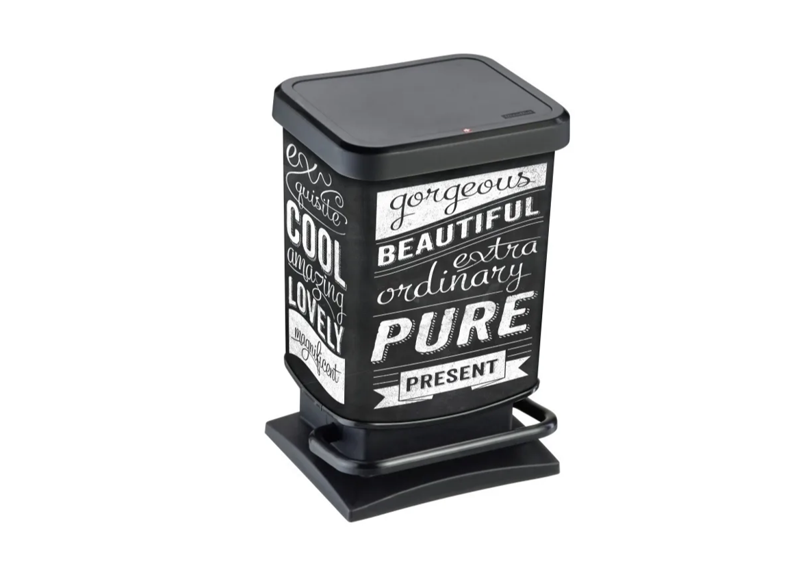 Изображение товара Контейнер с педалью Rotho Paso черный 20 л бесконтактное использование