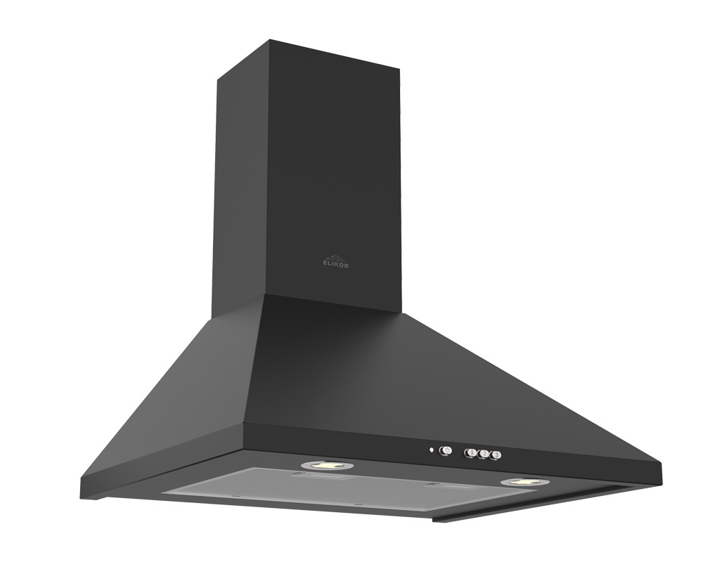 Изображение товара Вытяжка Elikor Вента 60П-650-КЗД черного цвета с LED освещением