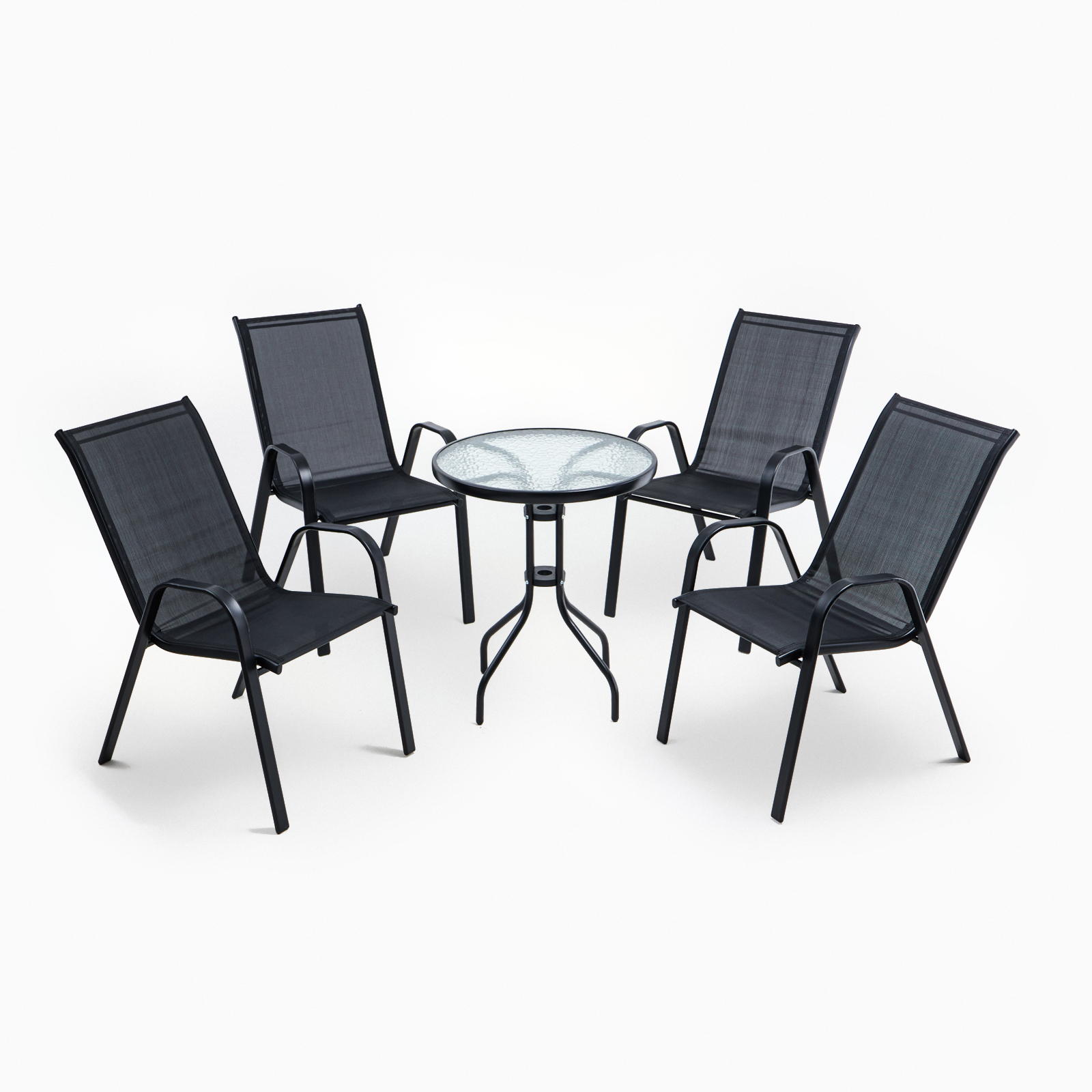 Изображение товара Набор садовой мебели для отдыха Альтернатива 10783857 79 см x 5 см x 105 см пластик черный 4 шт