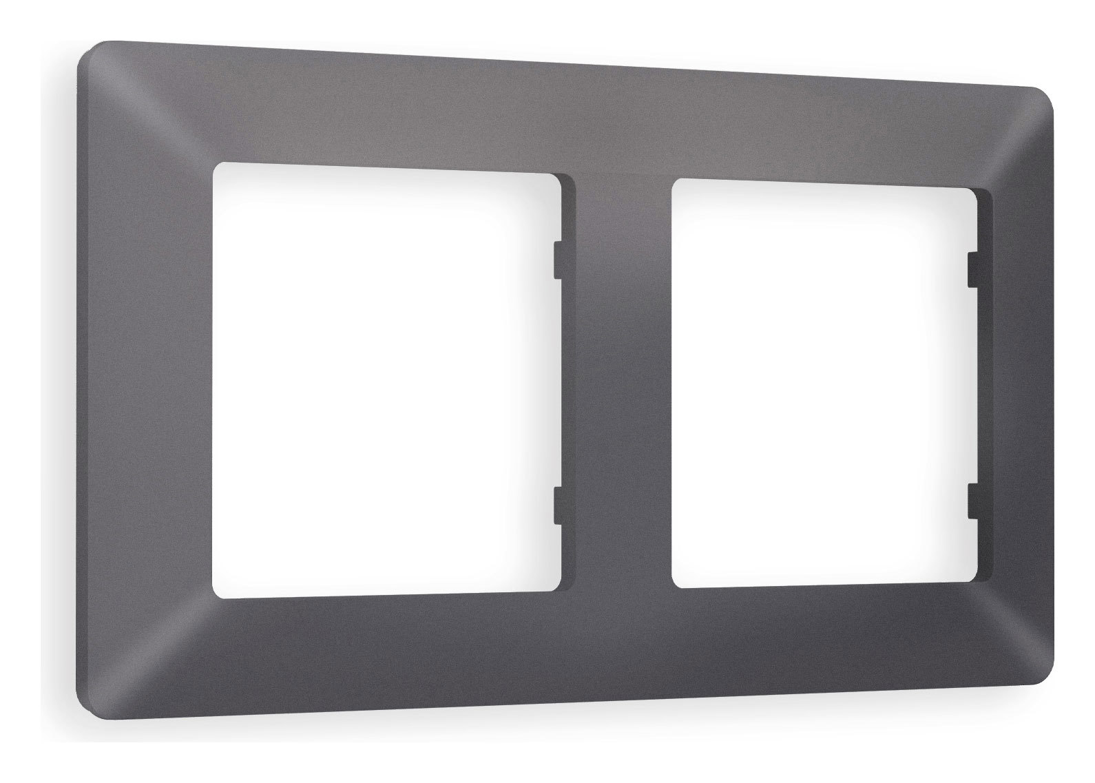 Изображение товара Рамка для розеток и выключателей Ambrella Volt Alfa Line AF110652 2 поста антрацит серый