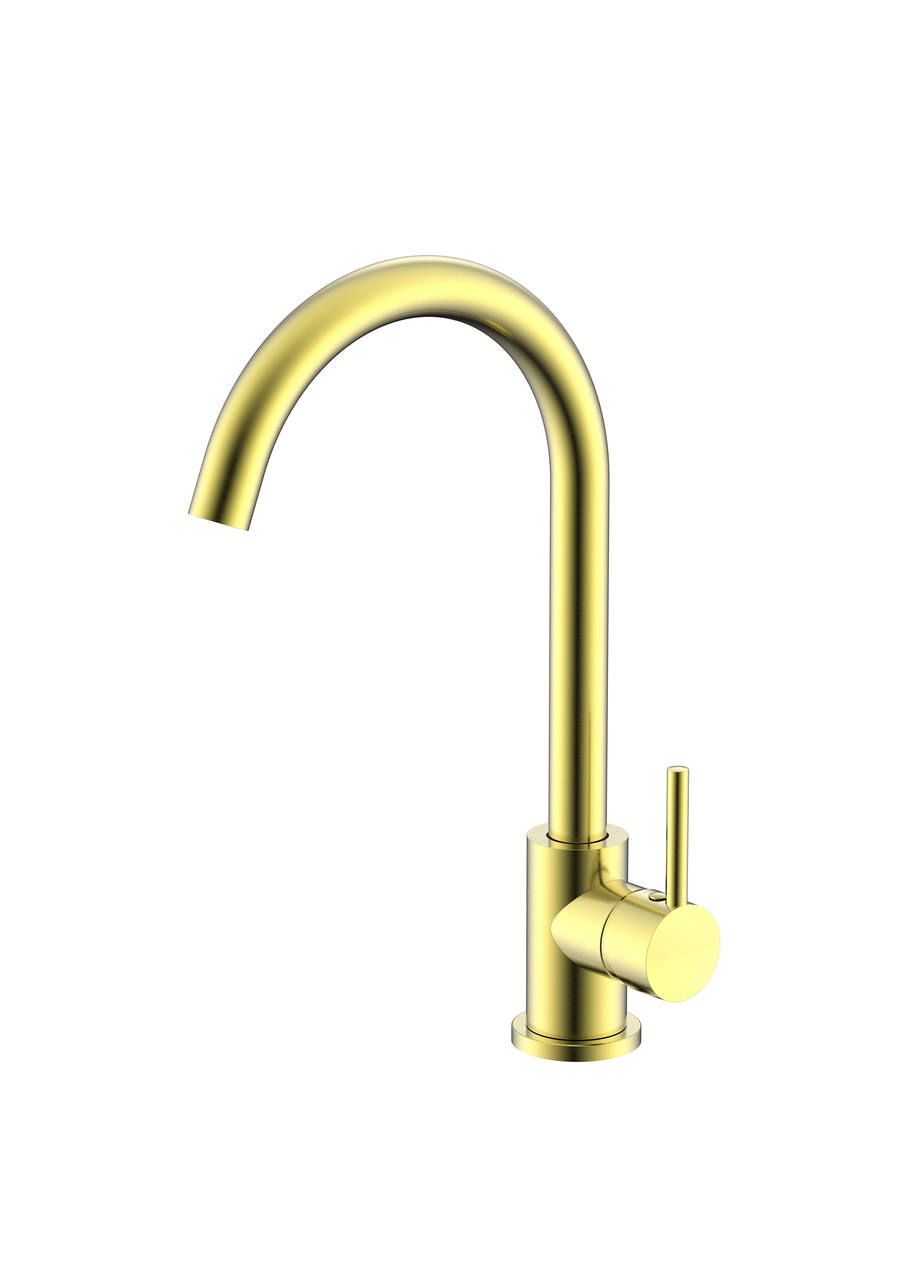 Изображение товара Смеситель для кухни Splenka S201 поворотный излив золотой сатин