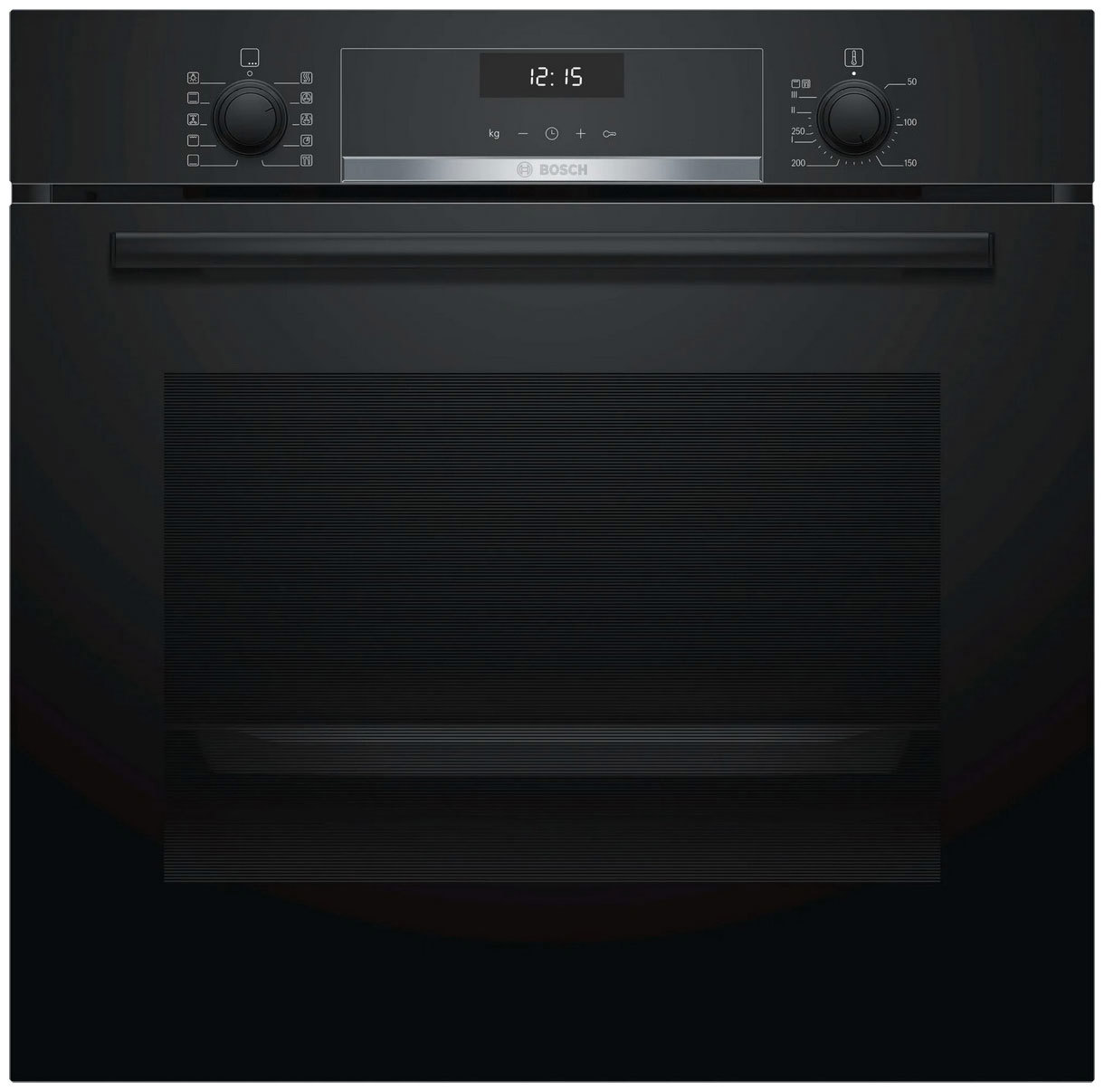 Изображение товара Встраиваемый духовой шкаф Bosch Hbg5370B0 черный 71л, дисплей, 7 режимов