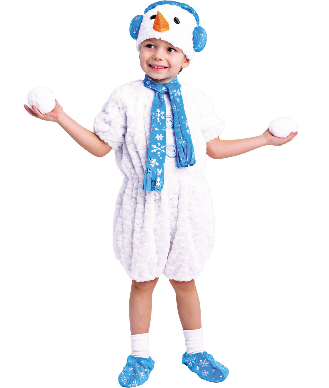 Изображение товара Детский костюм Пуговка Снеговичок р. 116 см