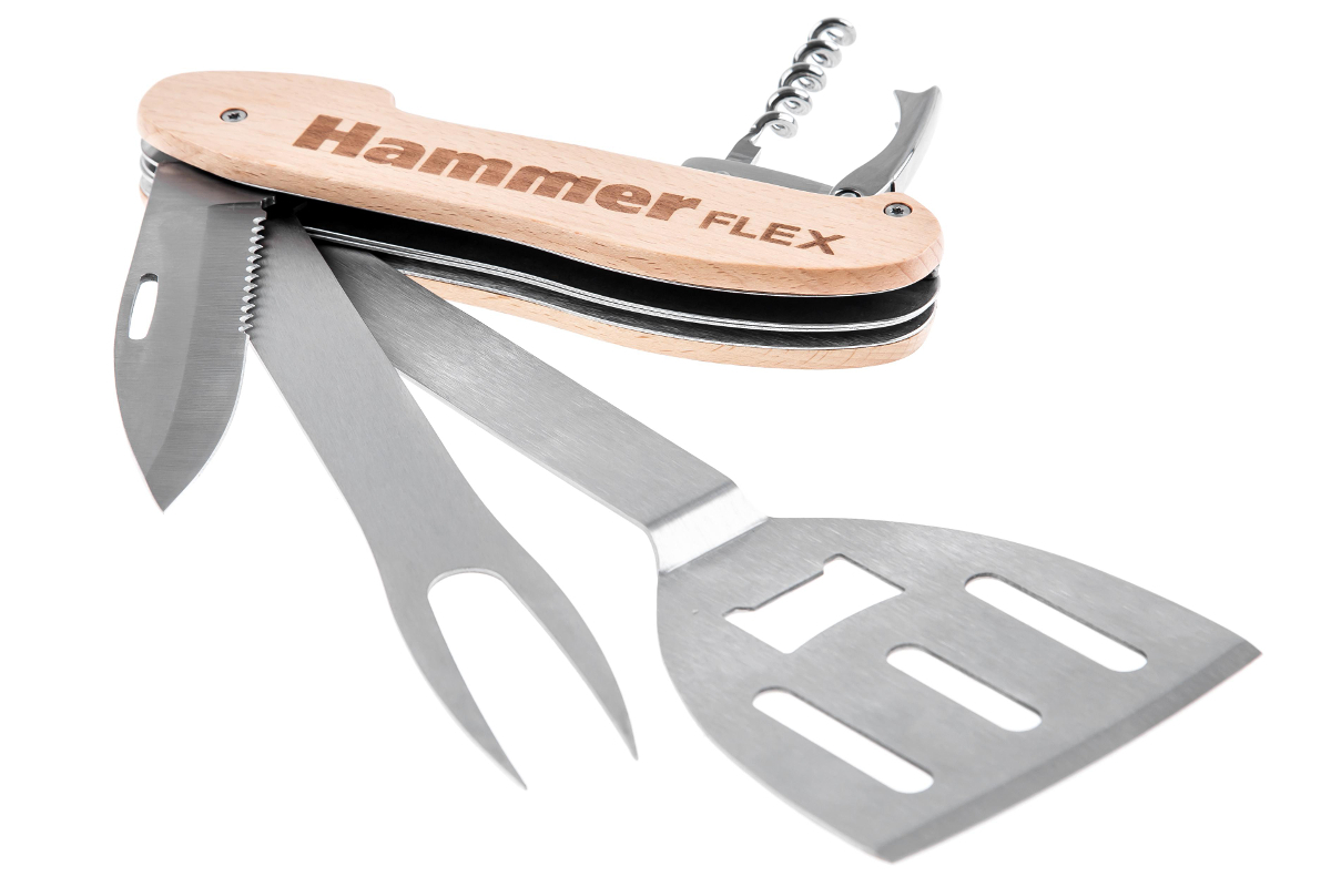 Изображение товара Мультитул для гриля Hammer Flex 310-310 из нержавеющей стали, 5 предметов