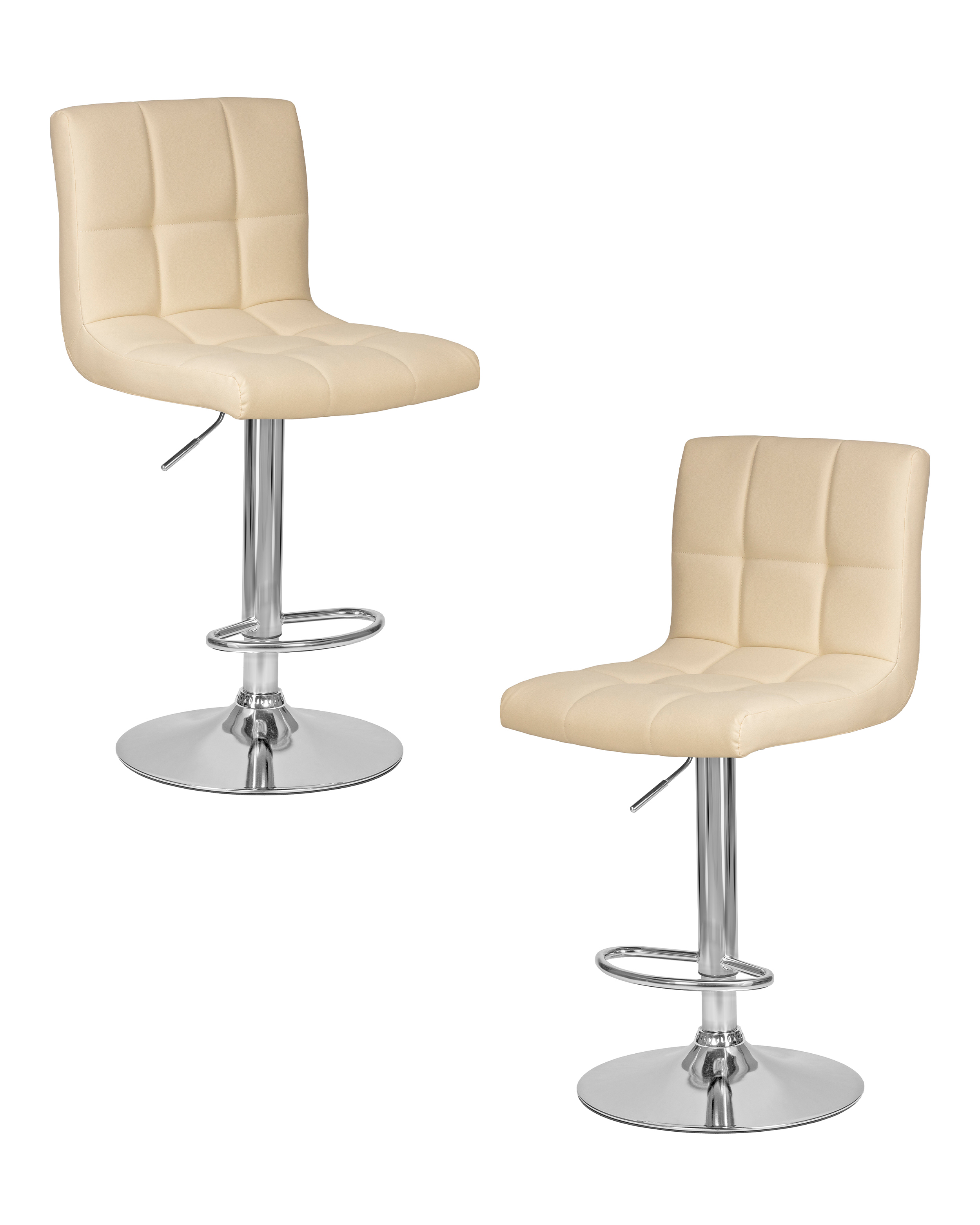 Изображение товара Комплект 2 барных стульев Dobrin Candy lm-5006 с регулировкой высоты и вращением кремовые