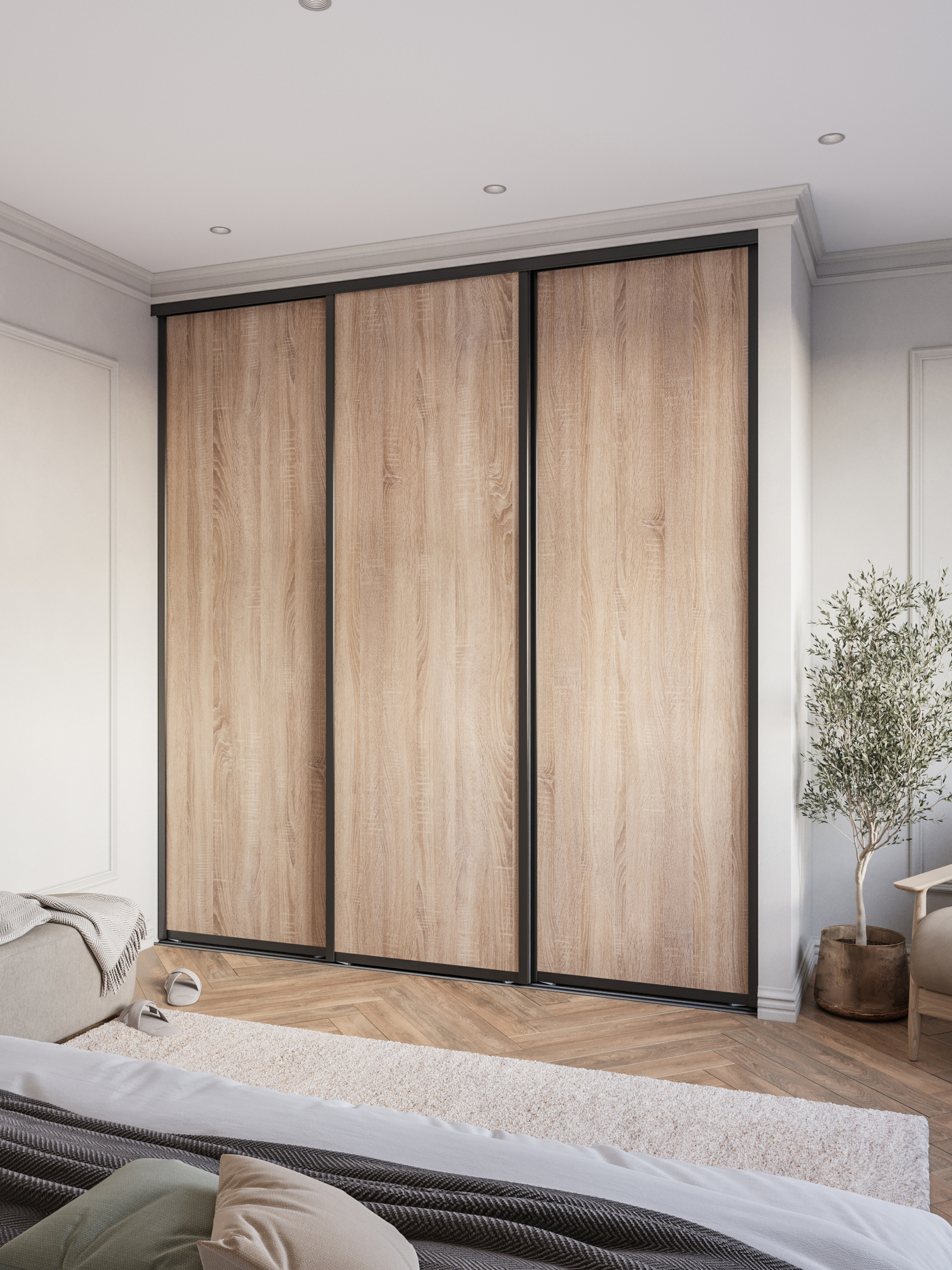 Изображение товара Дверь-купе DKP65/245.3025-55 из ЛДСП цвет дуб сонома