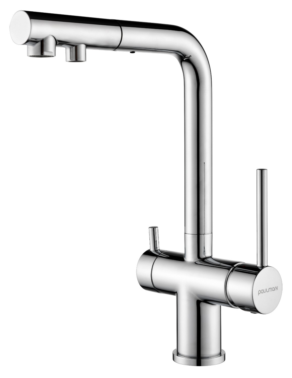 Изображение товара Смеситель для кухни Paulmark Se213222-CR с выдвижным изливом и фильтром