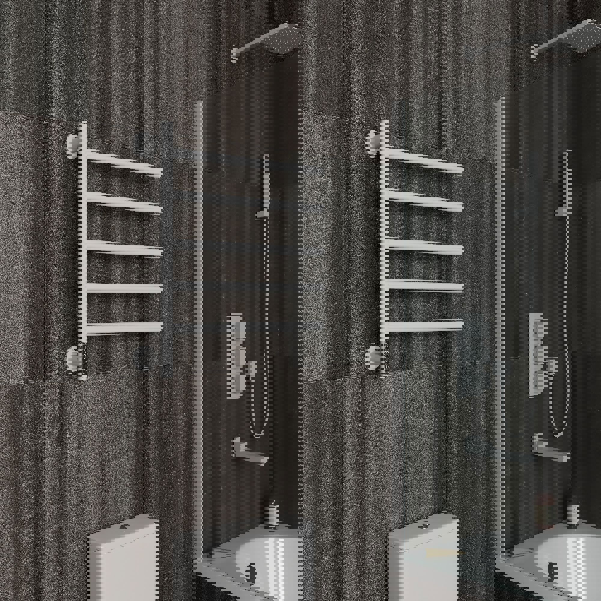 Изображение товара Электрический полотенцесушитель Bauedge Nimb Elegant White 60x50 см 80 Вт с терморегулятором