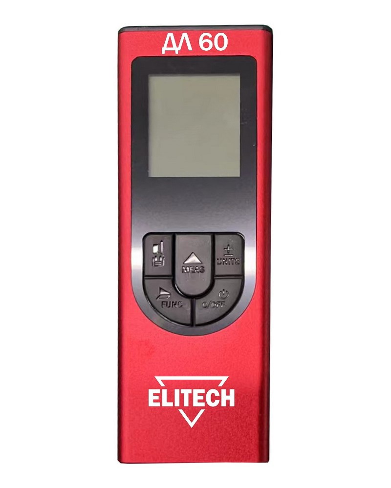 Изображение товара Лазерный дальномер ELITECH ДЛ 60 до 60 метров с подсветкой и памятью