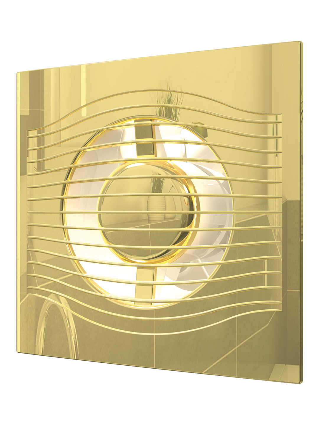 Изображение товара Вентилятор вытяжной Diciti Slim 4C Gold D100 мм 25 дБ 90 м³/ч обратный клапан цвет золотой