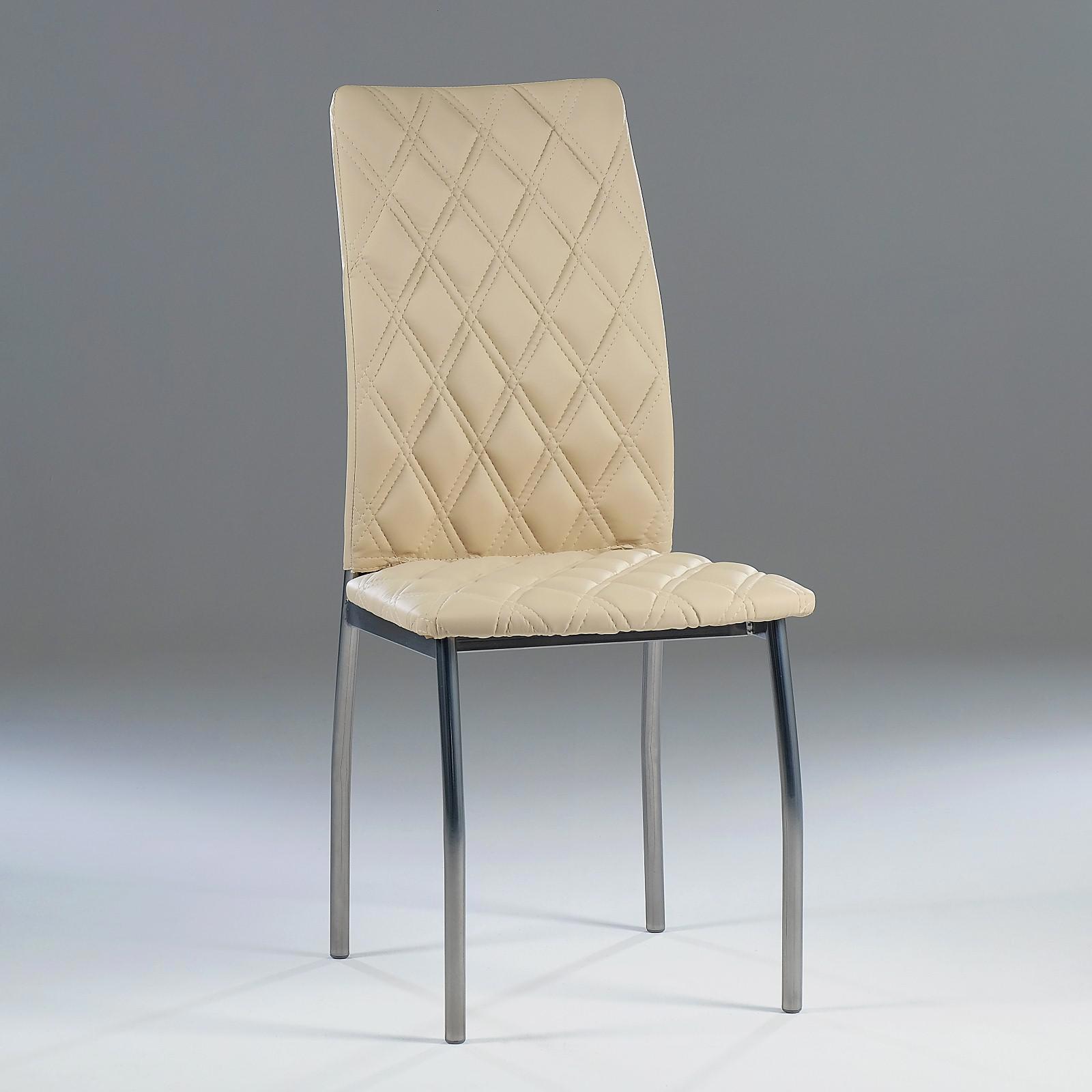 Изображение товара Стул Доляна 4477848 45x100x43 см экокожа цвет светло-бежевый