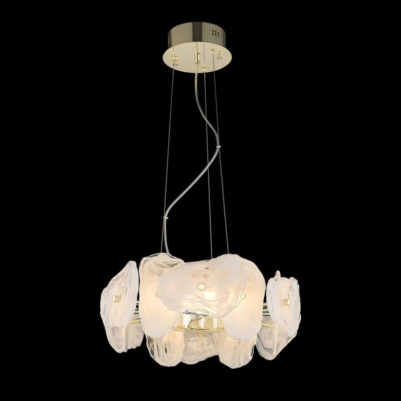 Изображение товара Люстра подвесная светодиодная Wertmark Nicola we159.12.303 28 м² теплый белый (желтый) свет цвет жёлтый/золотой