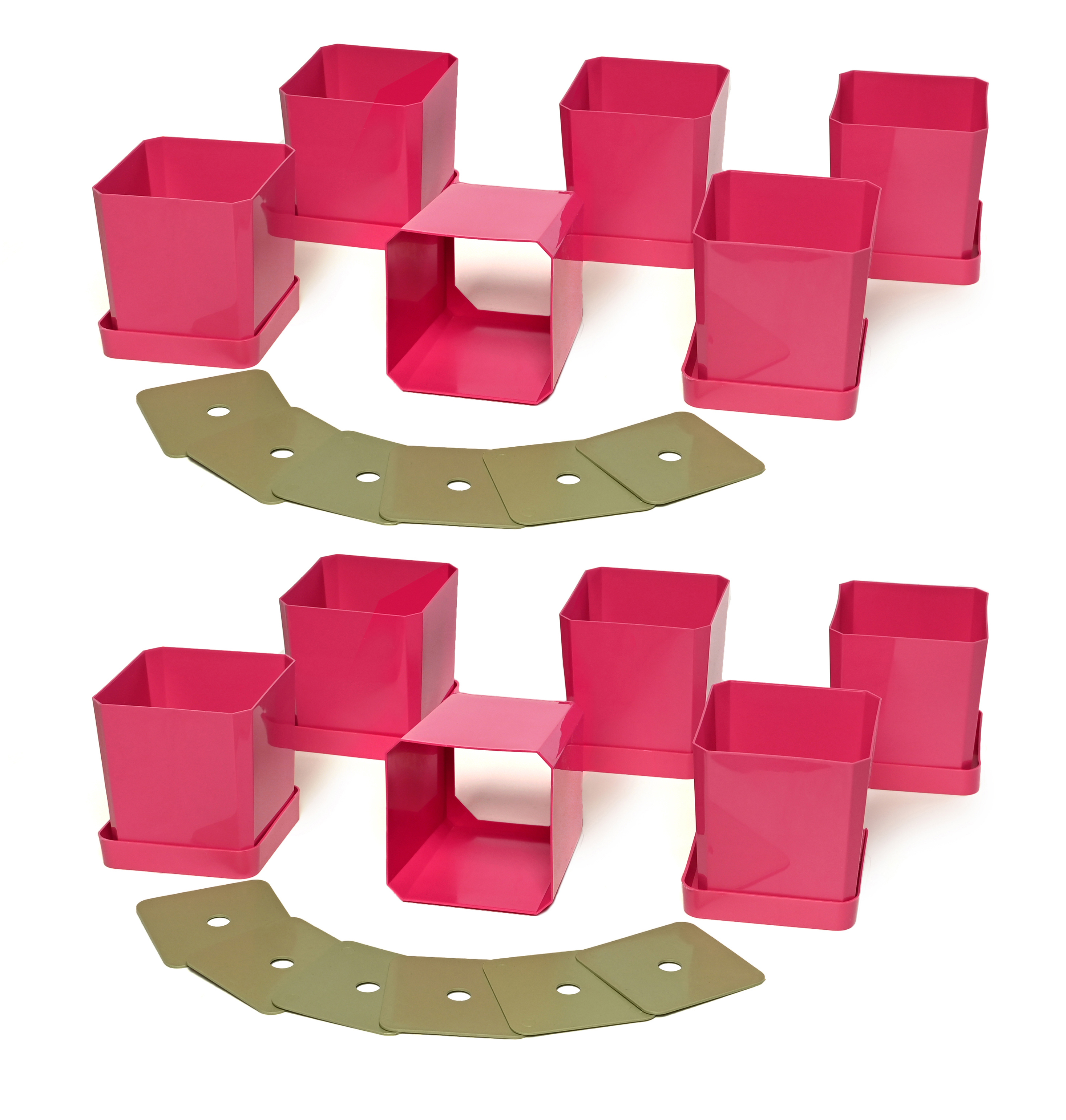 Изображение товара Набор горшков для рассады 2 шт Пеликан 6x0.5 л французский розовый