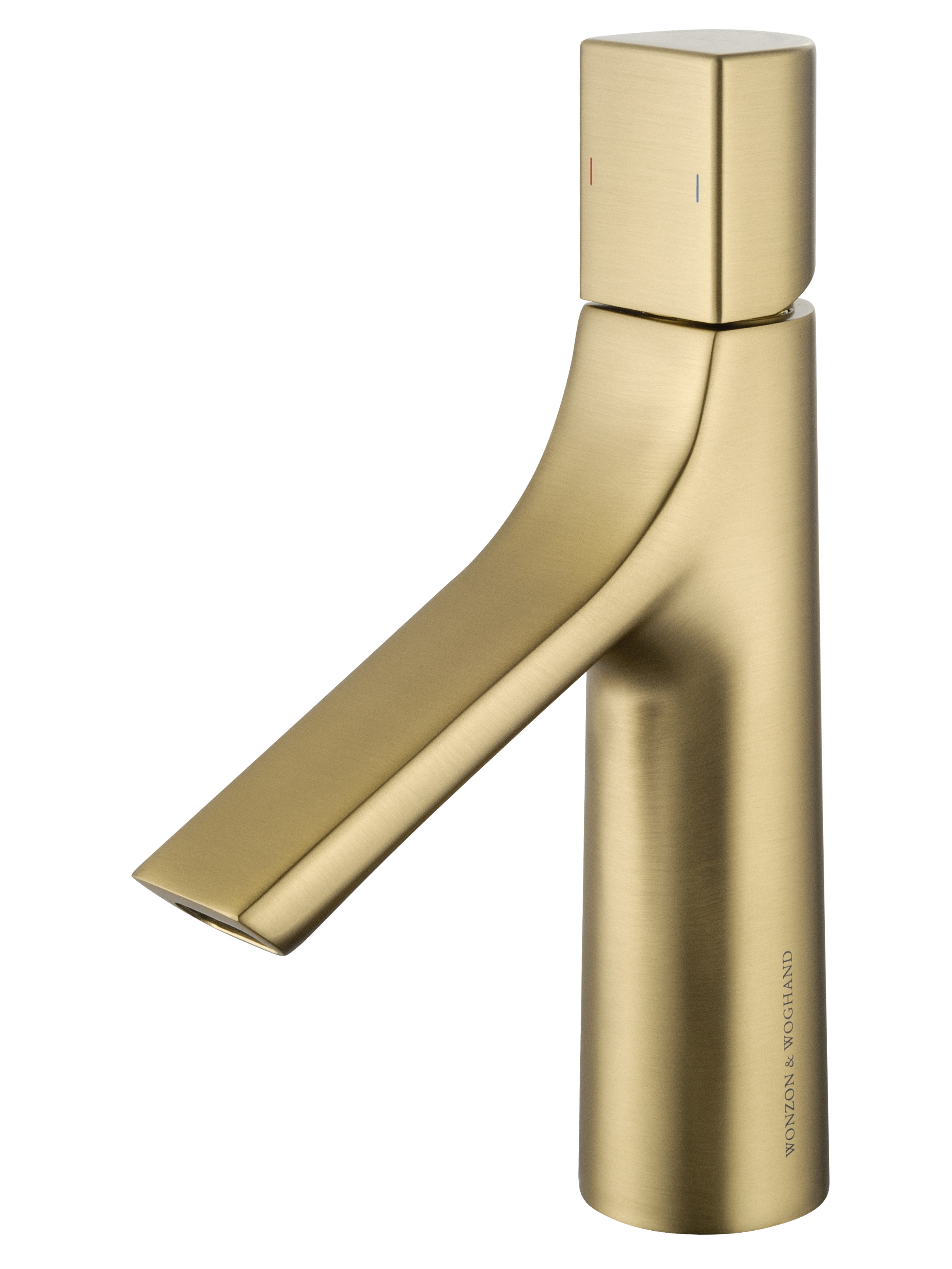 Изображение товара Смеситель для раковины Wonzon & Woghand The One однорычажный цвет брашированное золото WW-H010-BG