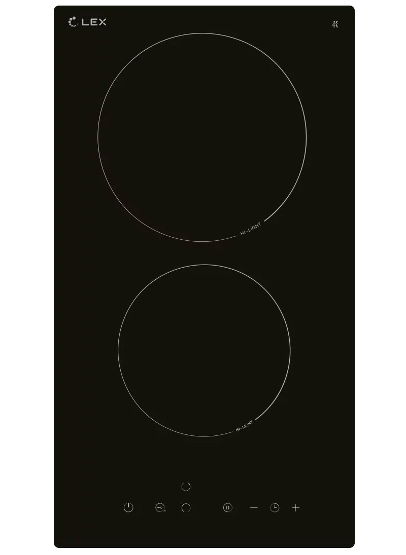Изображение товара Электрическая варочная панель Lex EVH 320A BL 2 конфорки стеклокерамика