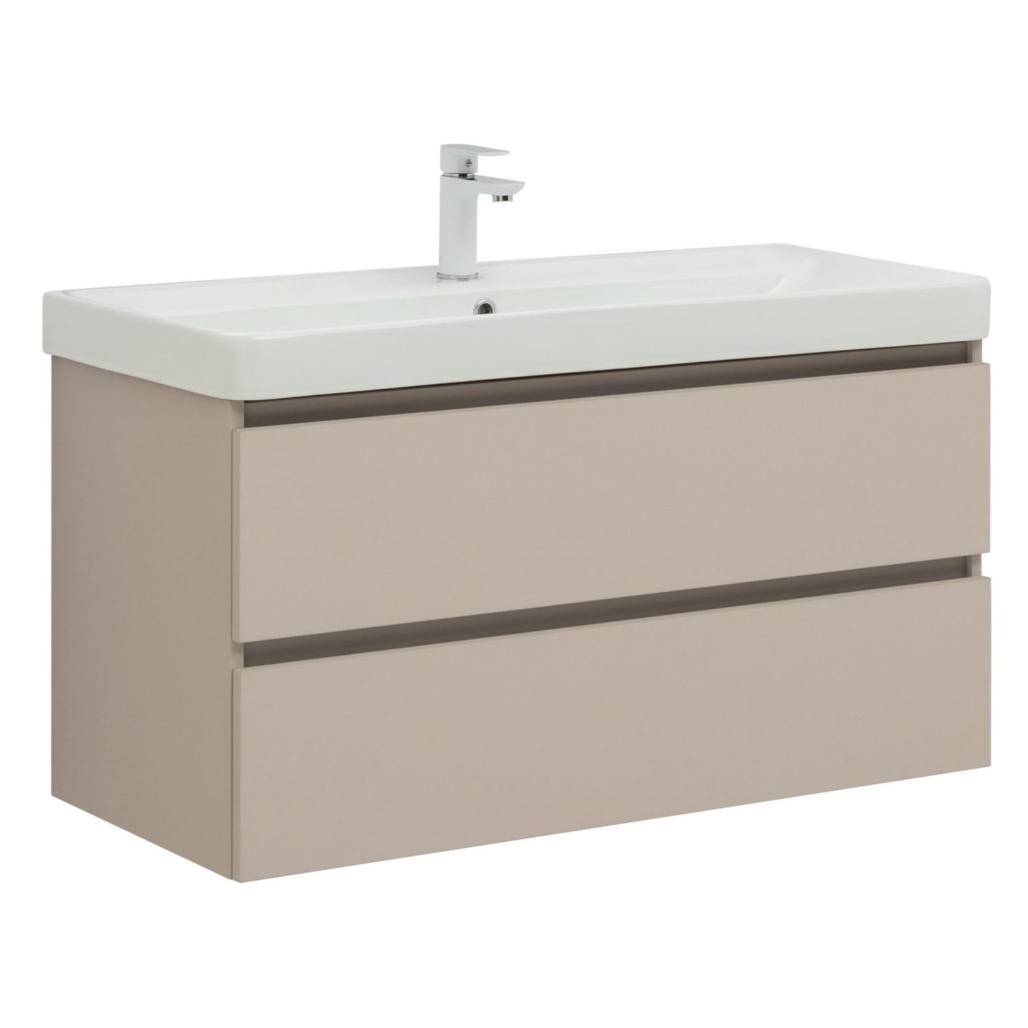 Изображение товара Тумба под раковину Aquanet Вега 2.0 100 бежевый подвесная мебель для ванной