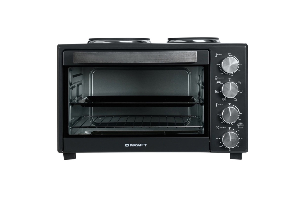 Изображение товара Электропечь 1600 Вт Kraft KFC-MOHP 380 HDGR 58.2x39.7x38.2 см цвет темно-серый Изображение товара Электропечь 1600 Вт Kraft KFC-MOHP 380 HDGR 58.2x39.7x38.2 см цвет темно-серый