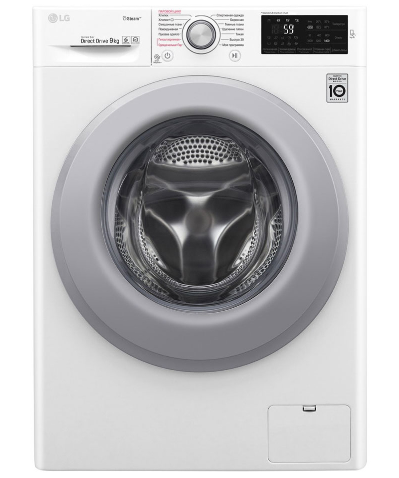 Изображение товара Стиральная машина LG F4M5VS4W 9 кг 1400 об/мин безопасность и эффективность
