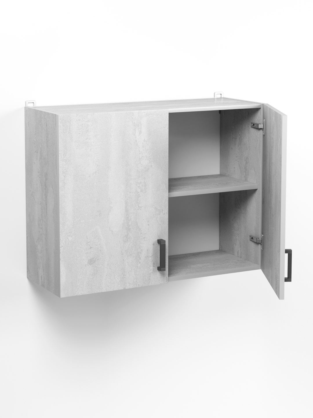 Изображение товара Навесной шкаф Кухонный модуль Грэй 80x60x30 см светлый бетон серый ЛДСП