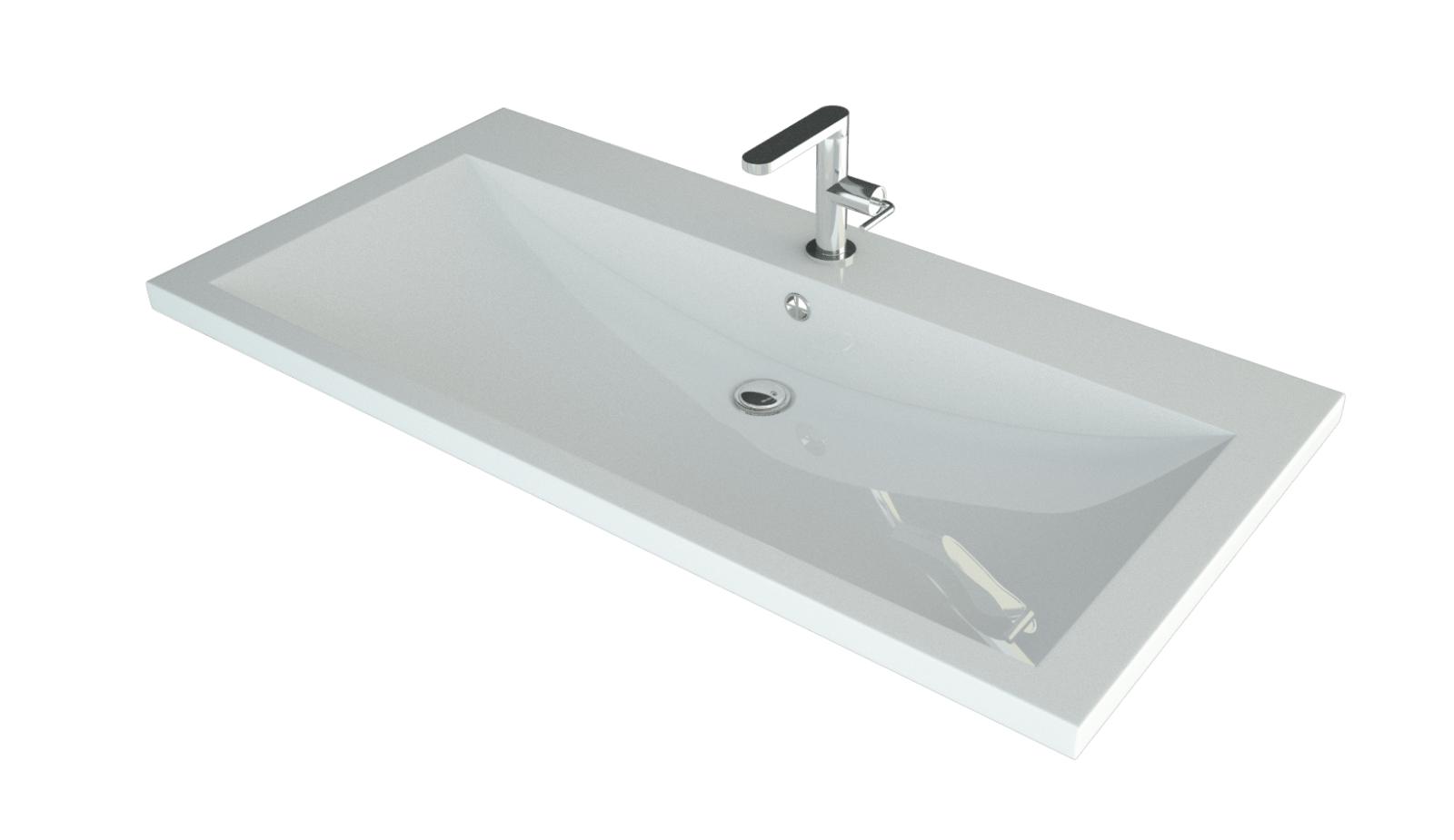 Изображение товара Раковина мебельная Madera alice 671 90см цвет белый