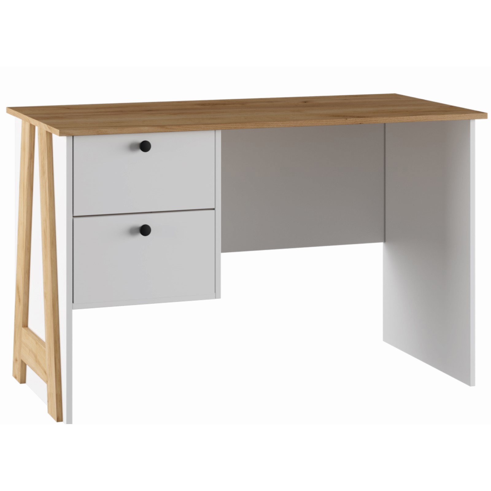 Изображение товара Стол Simaland 10513521 с двумя ящиками из ЛДСП белый 120.5x75x60.5 см