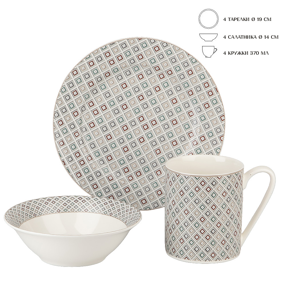 Изображение товара Столовый набор 12 предметов на 4 персоны Norwich Nouvelle