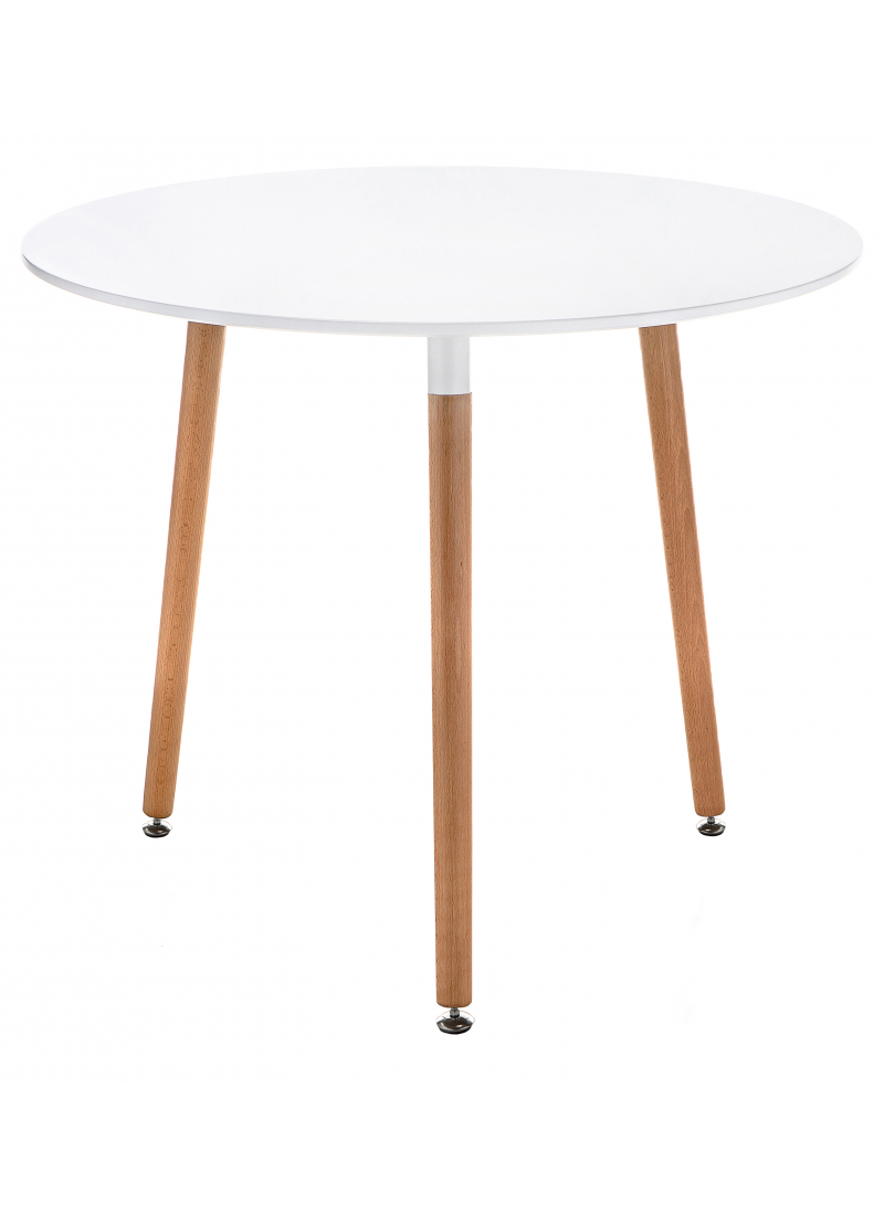 Изображение товара Кухонный стол круглый Woodville Lorini 80 см белый