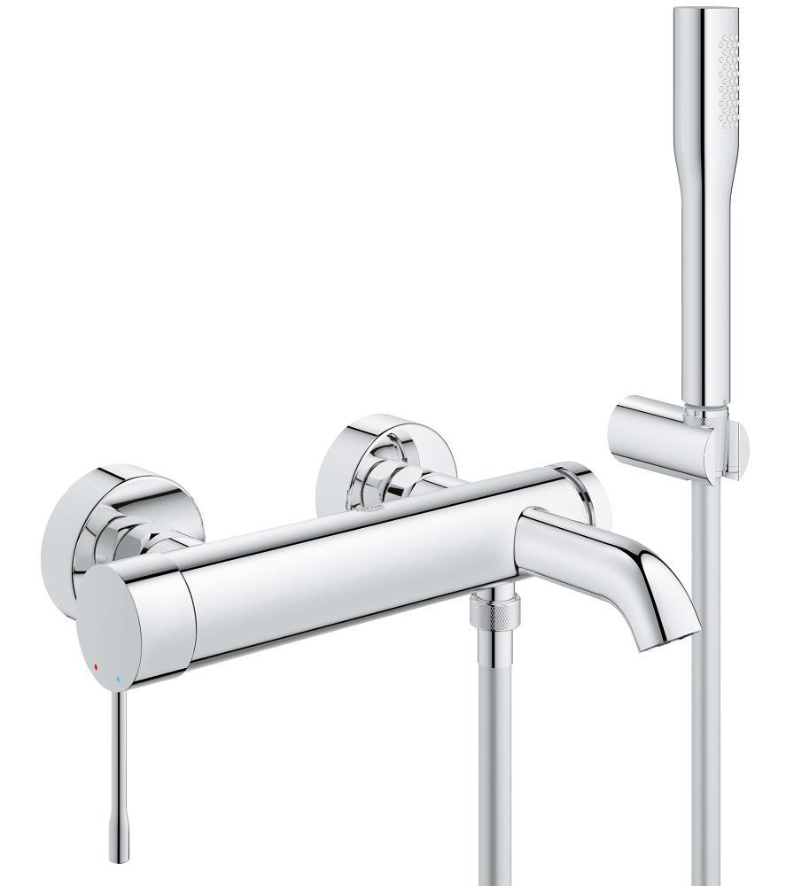 Изображение товара Однорычажный смеситель для ванны Grohe Essence с лейкой и шлангом хром 33628001