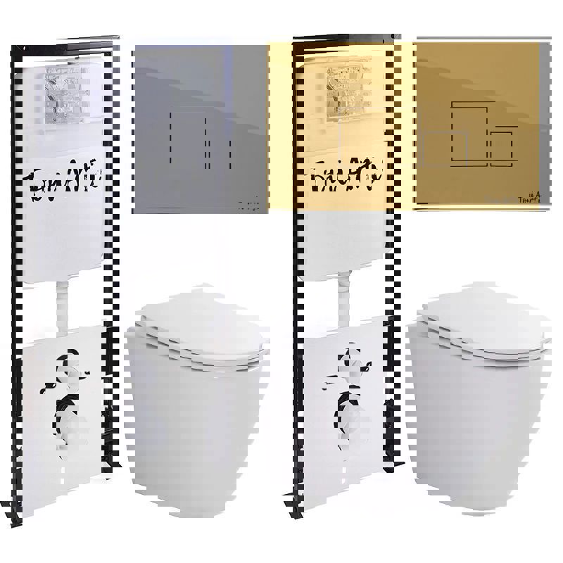 Изображение товара Комплект инсталляция и унитаз TONI ARTI TA-01 с клавишей Tocco TA-0065