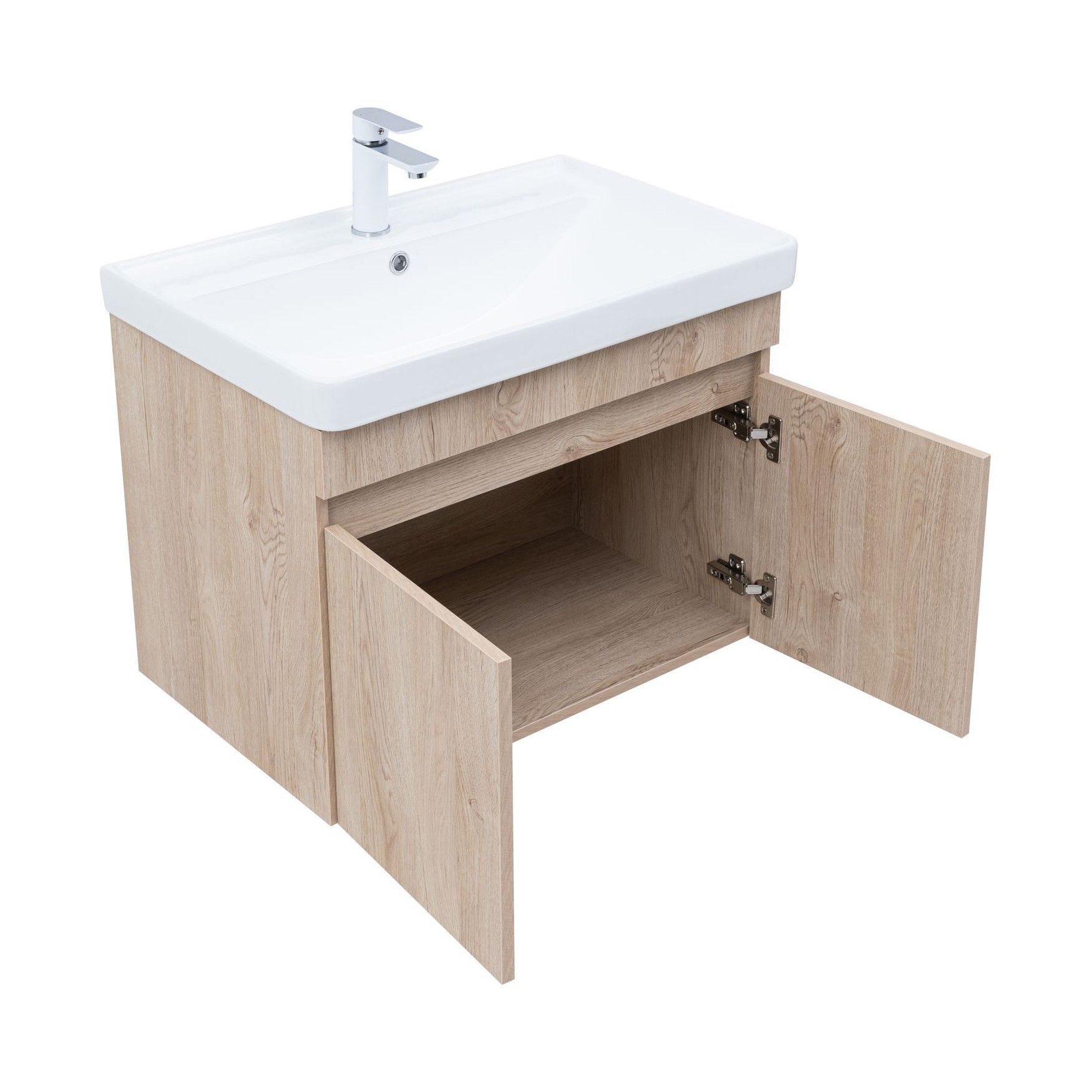 Изображение товара Тумба под раковину напольная Aquanet 00344804 68.4см цвет дуб светлый