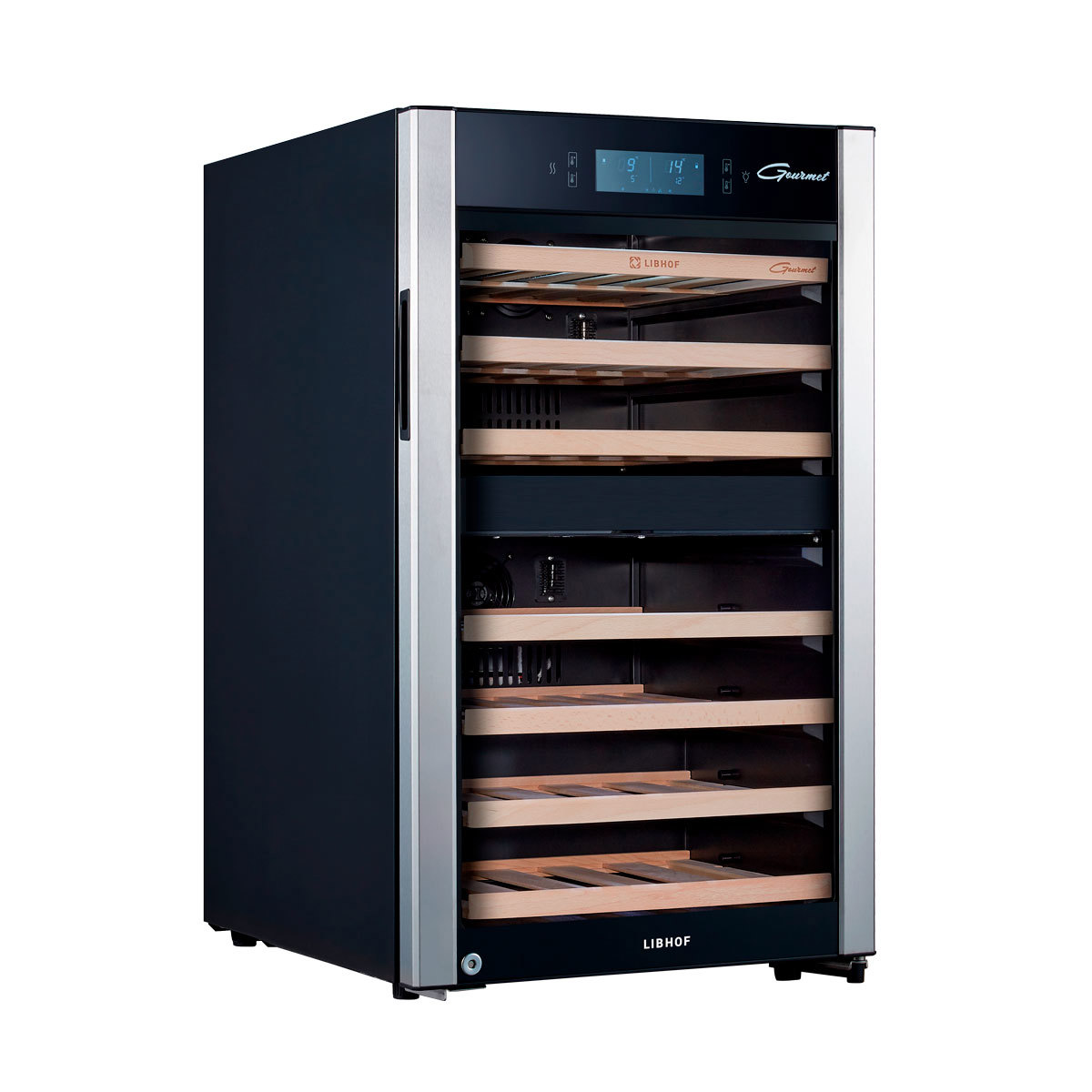 Изображение товара Винный шкаф Libhof 49.5х84х58 см 45 бутылок цвет черный; серебристый