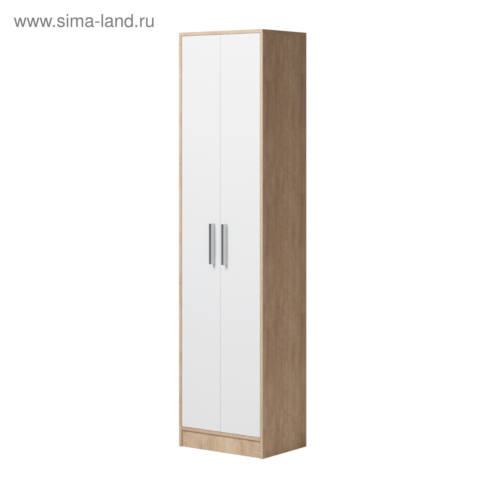 Изображение товара Шкаф распашной Клик мебель Энтер белый 54.4x190x34.3 см для жилых помещений