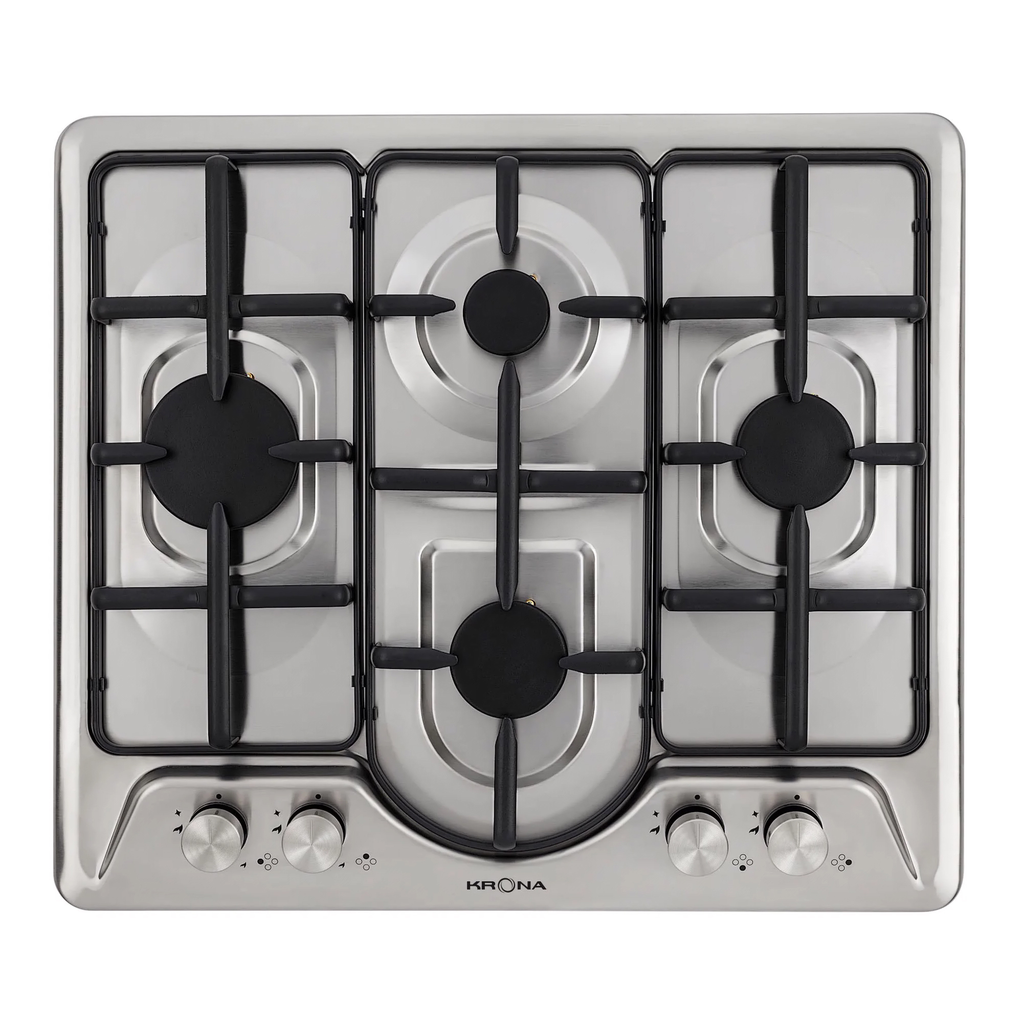 Изображение товара Газовая варочная панель Krona PARTITA 60 IX 59 см 4 конфорки цвет нержавеющая сталь