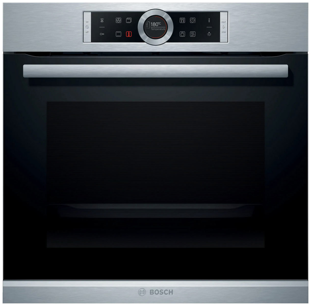 Изображение товара Встраиваемый духовой шкаф Bosch HBG635BS1 71л серебро с 13 режимами и безопасностью
