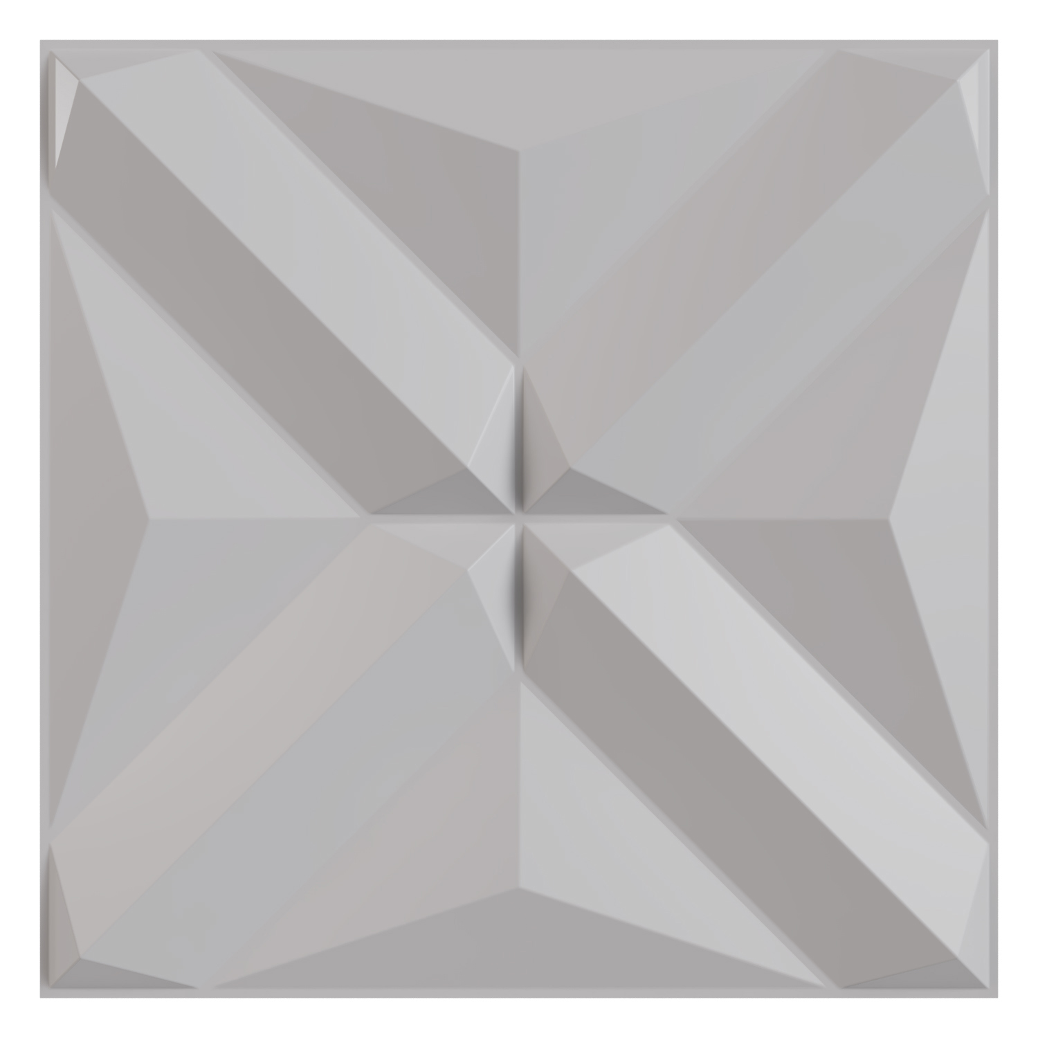 Изображение товара 3D панель SODIN decor Мавритания Белая 500x500 мм (3 м²) 12 шт