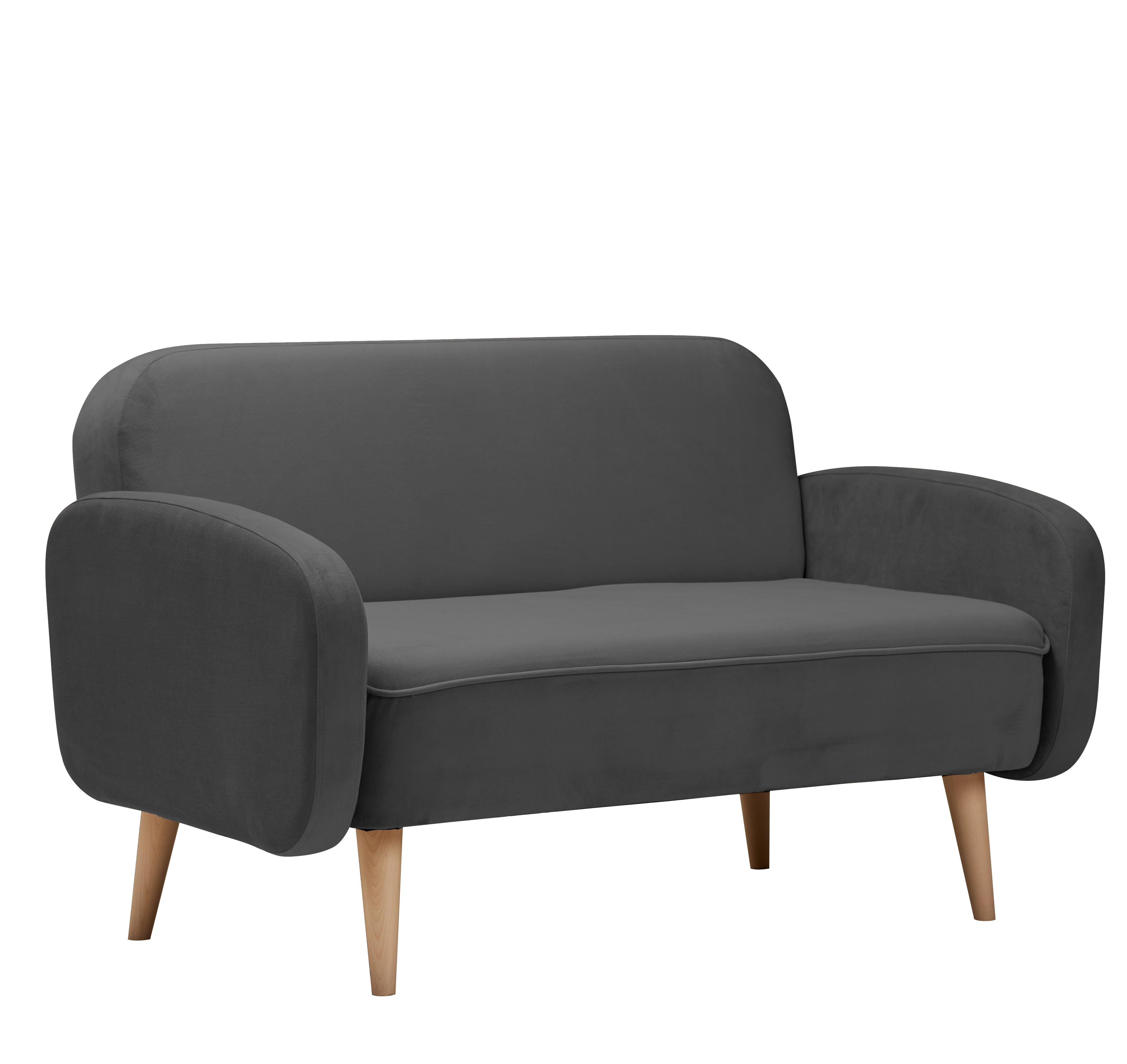 Изображение товара Диван Малютка 130x82x70 см велюр серый компактный стильный