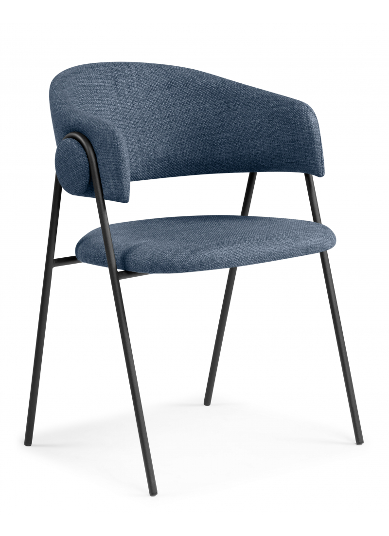 Изображение товара Стул Notta 612888 48x78x55 см велюр цвет синий