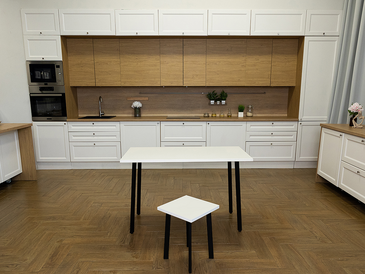 Изображение товара Стол прямоугольный Diko loft DL-868075 110x55 см белый из ЛДСП для кухни и офиса