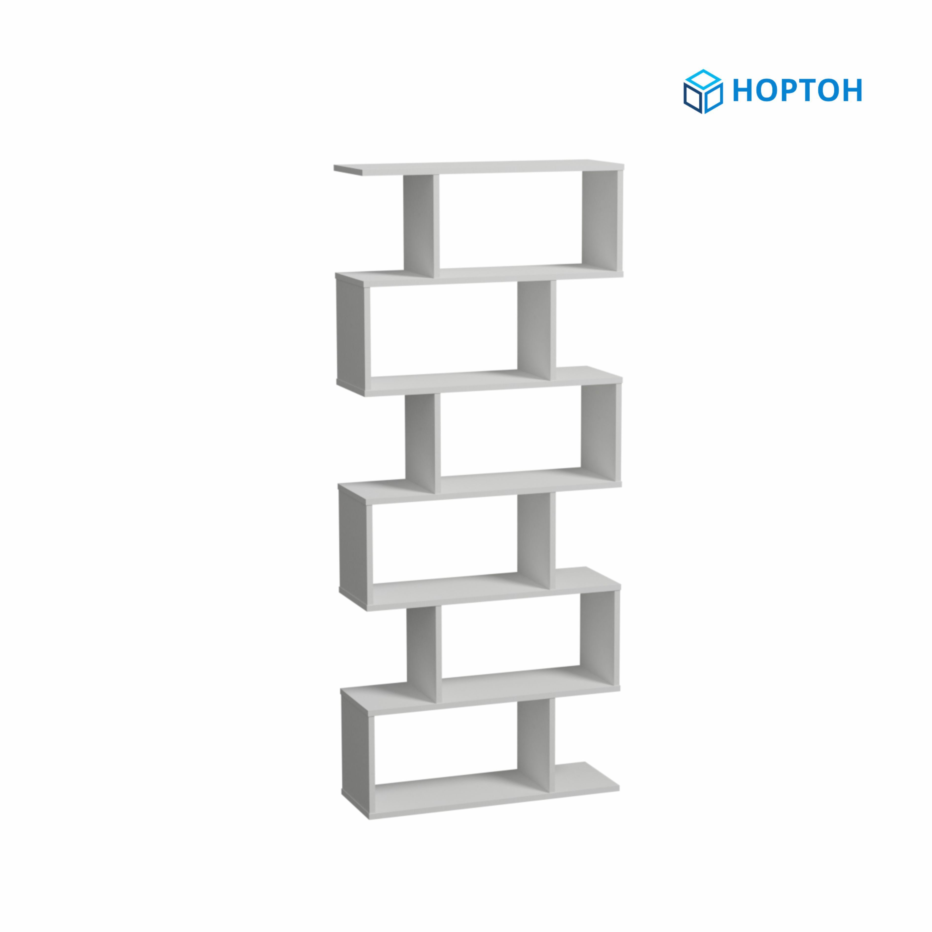 Изображение товара Стеллаж Нортон 75x175.2x25 см из ЛДСП белый модель Вилен