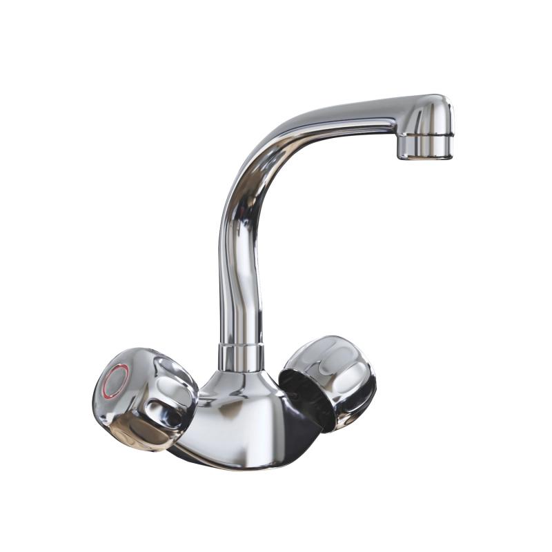 Изображение товара Смеситель для кухни Ml ML02-031 поворотный излив 21 см цвет хром