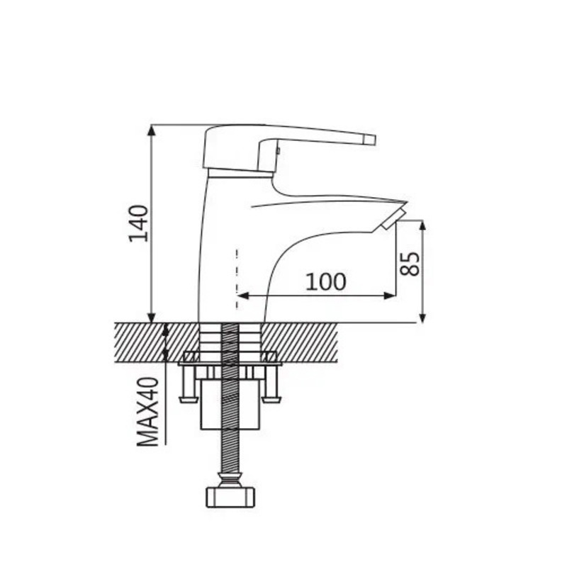 Изображение товара Смеситель для раковины Shevanik S5001F однорычажный цвет белый