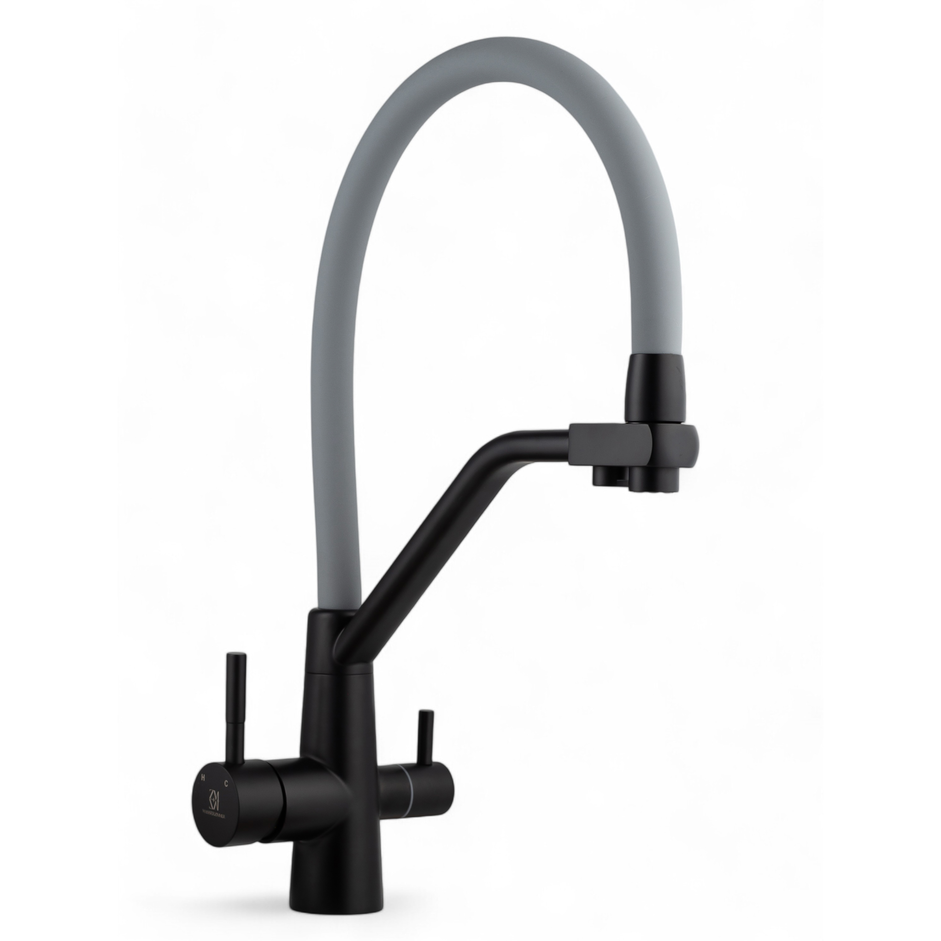 Изображение товара Кухонный смеситель Wasser zimmer ZM-2009Q с гибким изливом и фильтром черный