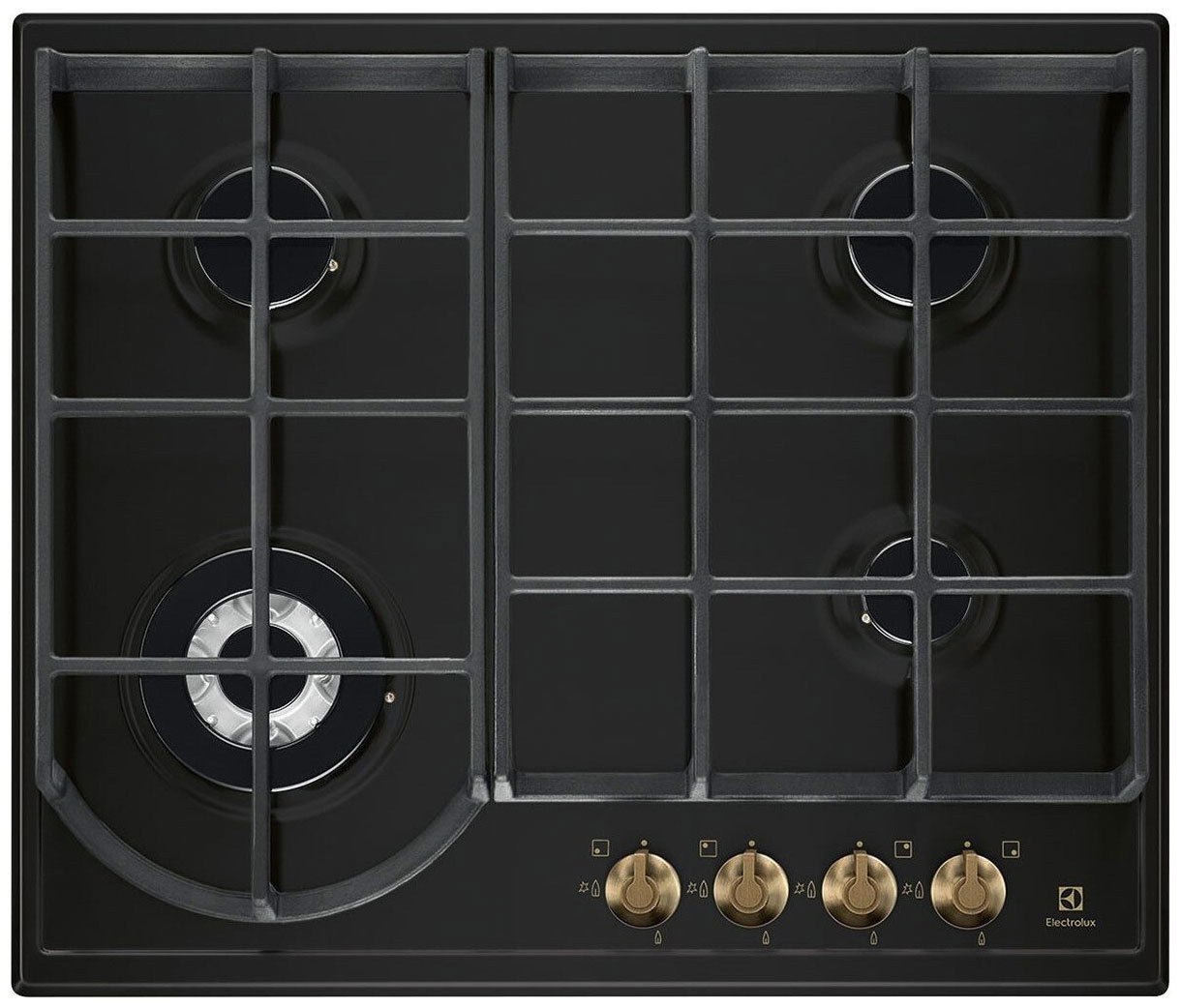 Изображение товара Газовая варочная панель Electrolux Egh6343Ror 4 конфорки эмаль черная